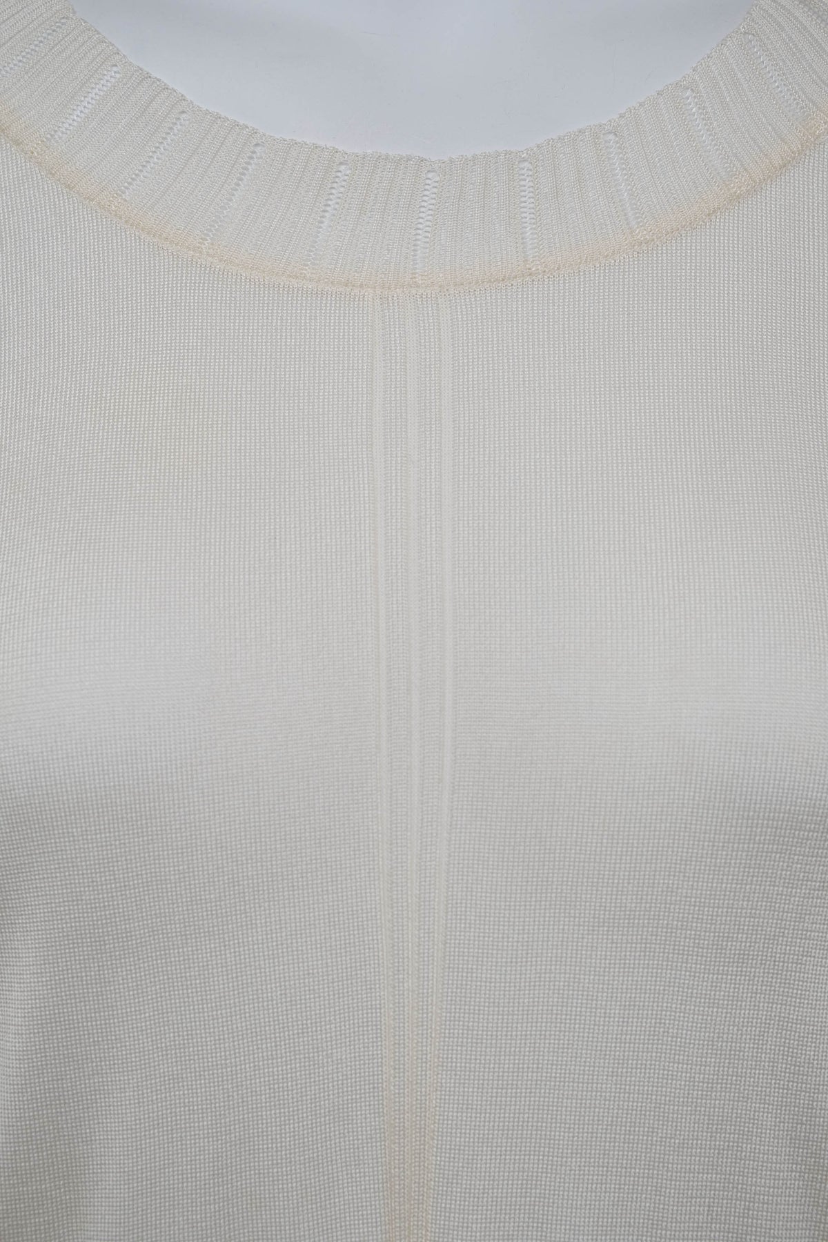 Chanel White Mesh Knit Rayon Ruffle Cuff Top 2006P Size 42