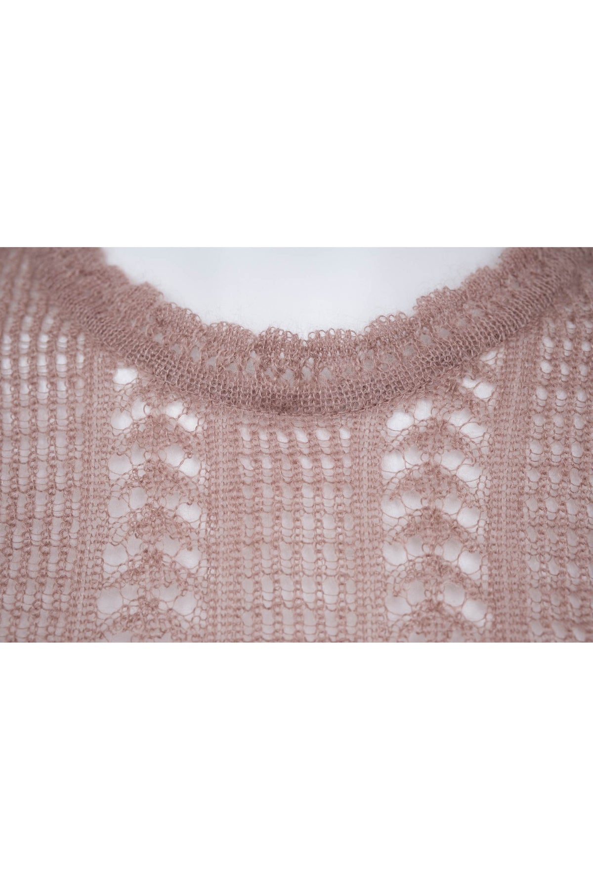 Chanel Taupe Mohair open weave knit vest 2000A
