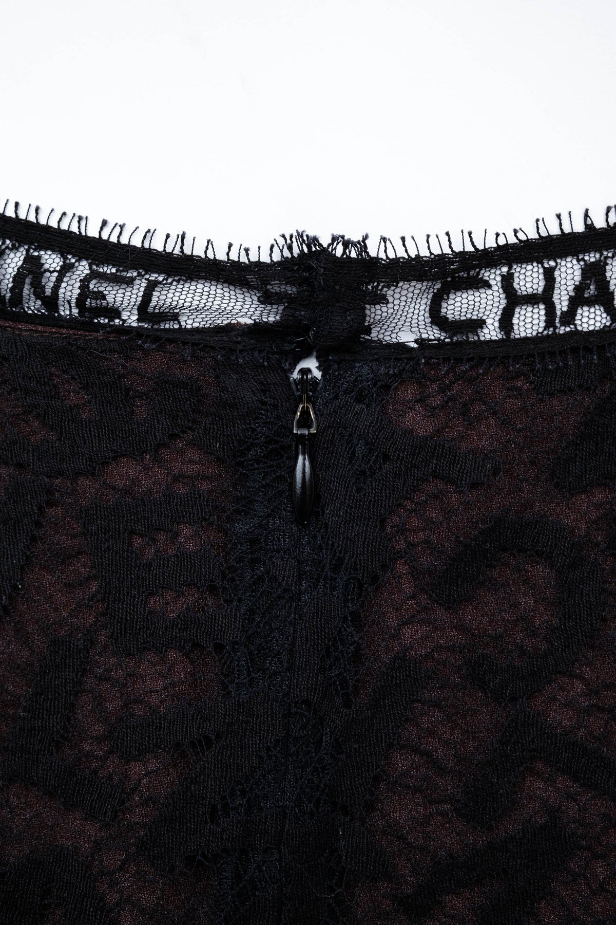 Chanel Black Lace Wiggle Skirt Size 36