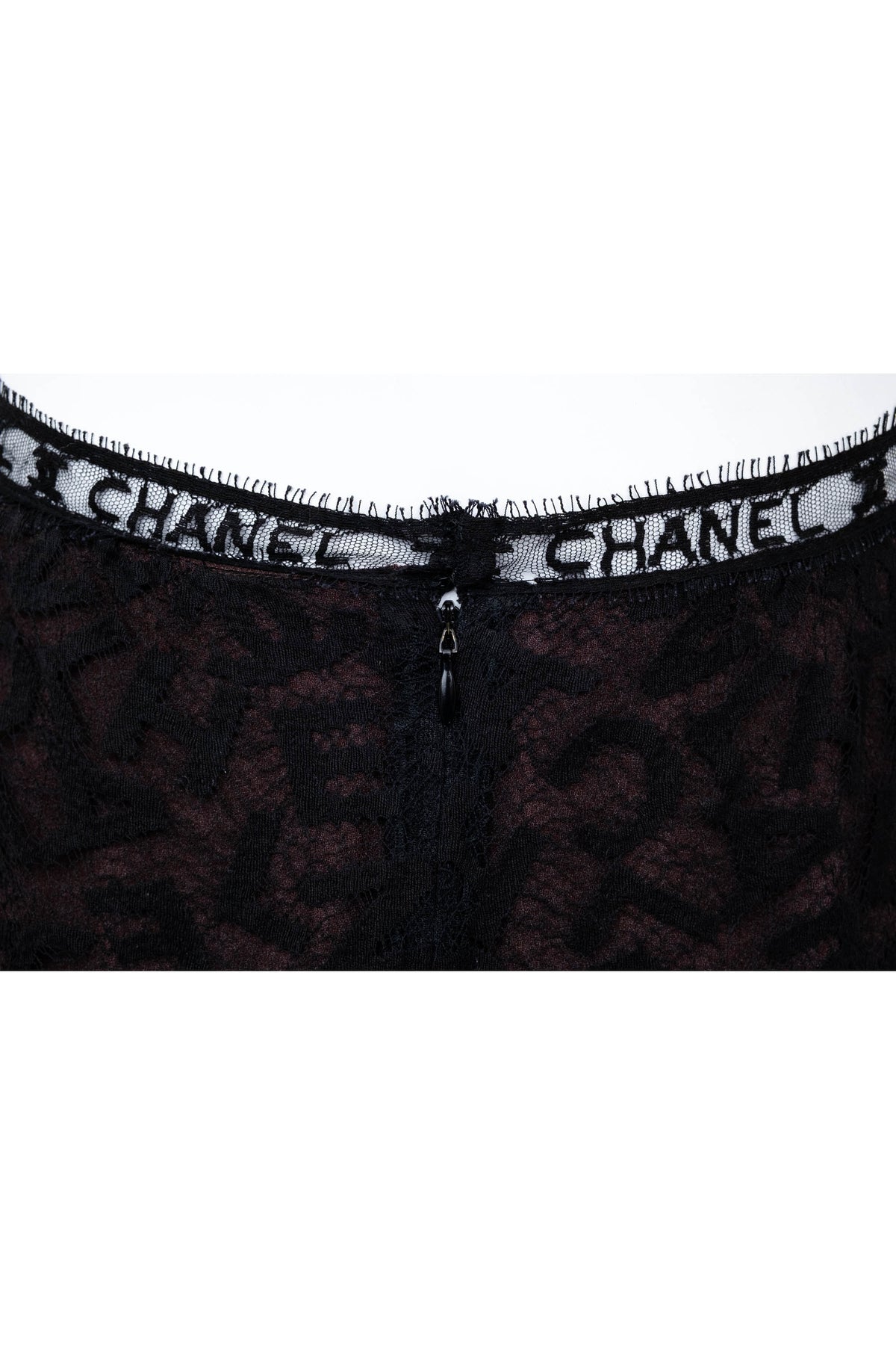 Chanel Black Lace Wiggle Skirt Size 36