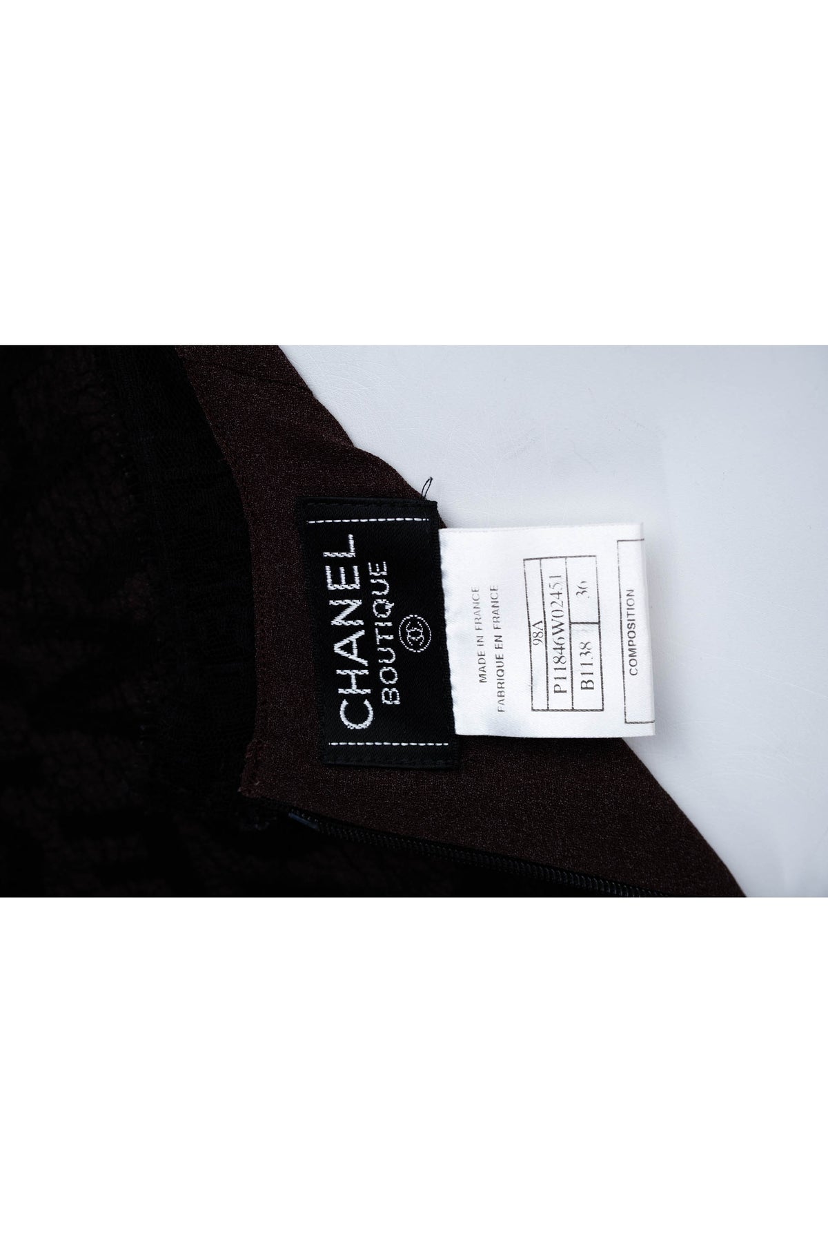 Chanel Black Lace Wiggle Skirt Size 36