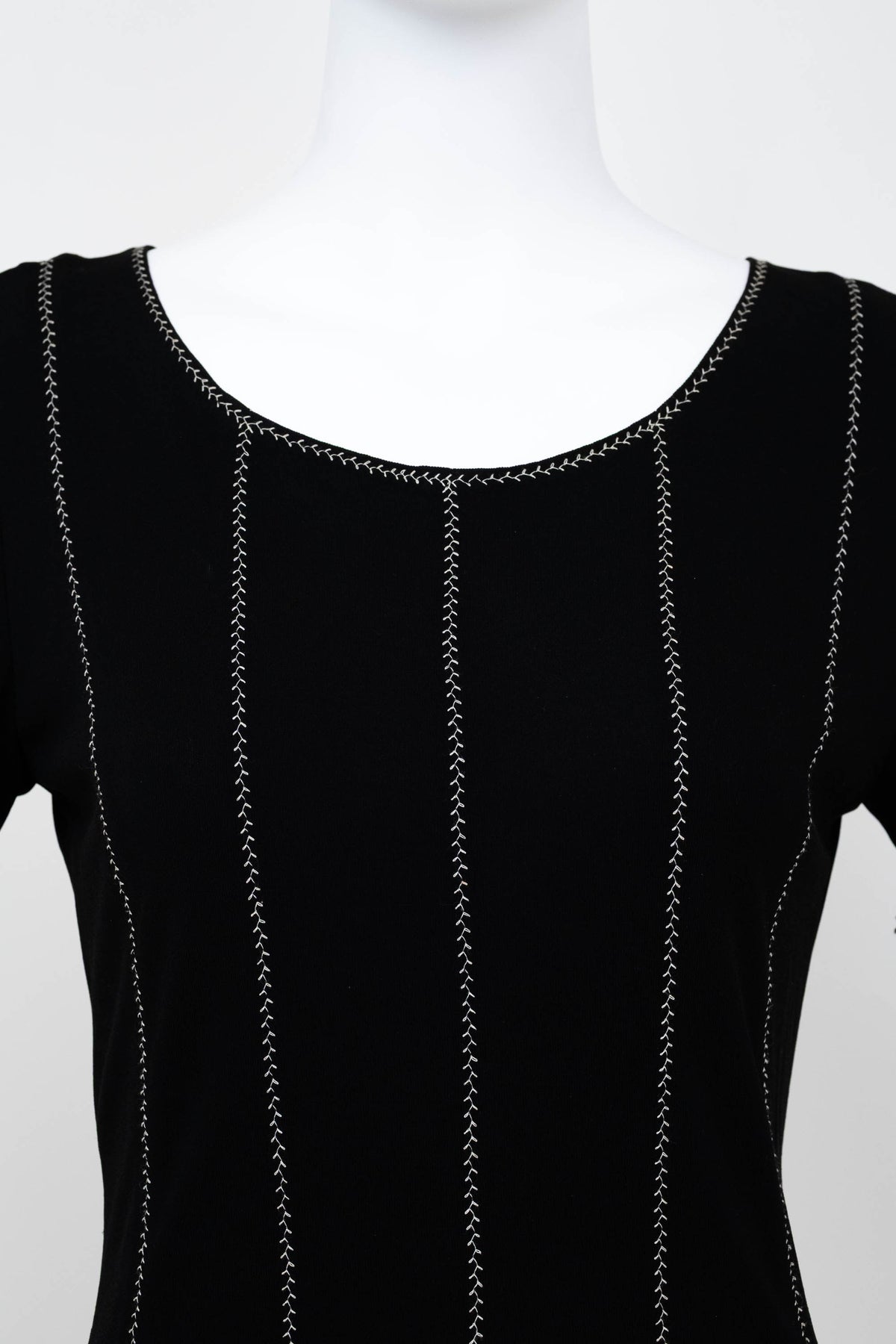 Chanel Black with white stitch detail shirt and bottoms set Size 38 2002P