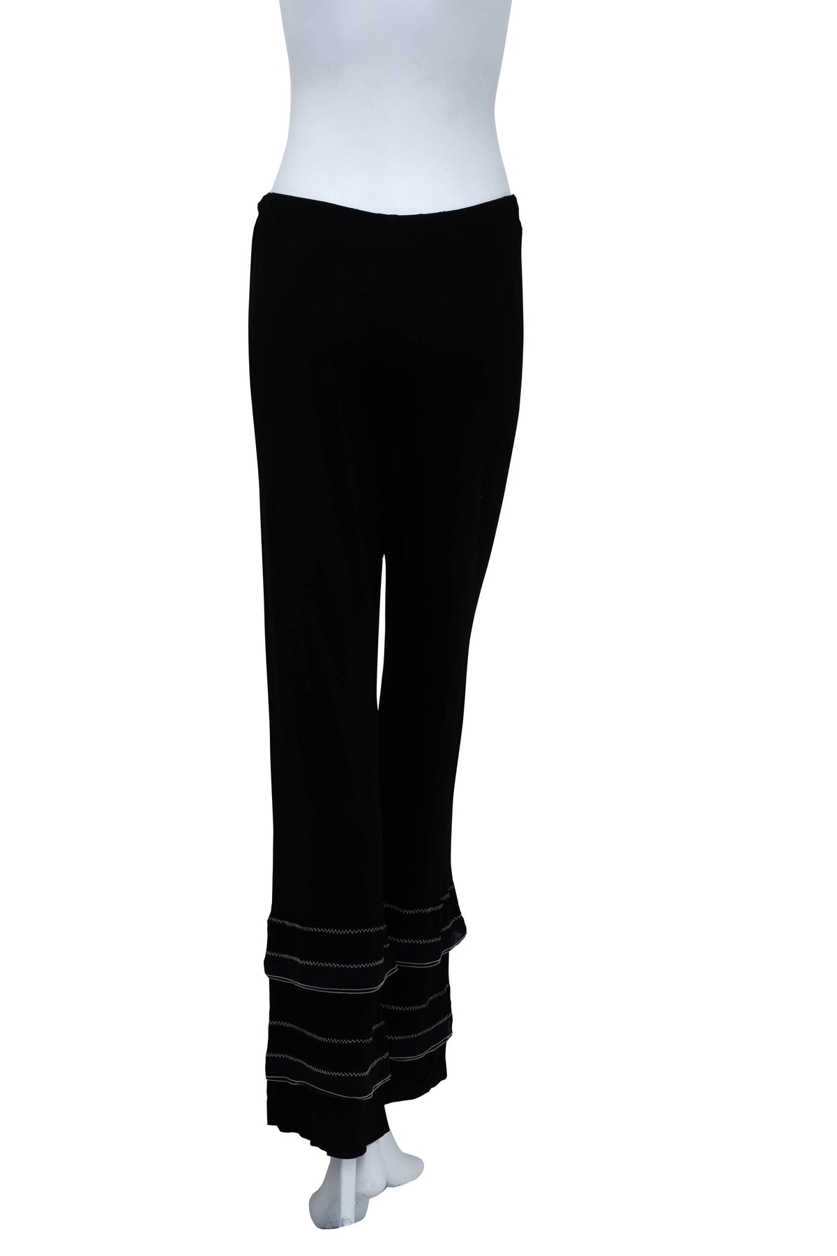 Chanel Black with white stitch detail shirt and bottoms set Size 38 2002P