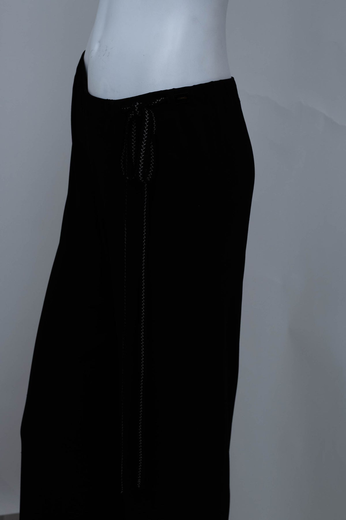 Chanel Black with white stitch detail shirt and bottoms set Size 38 2002P