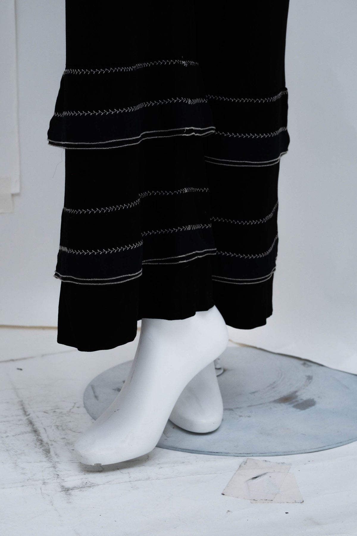 Chanel Black with white stitch detail shirt and bottoms set Size 38 2002P