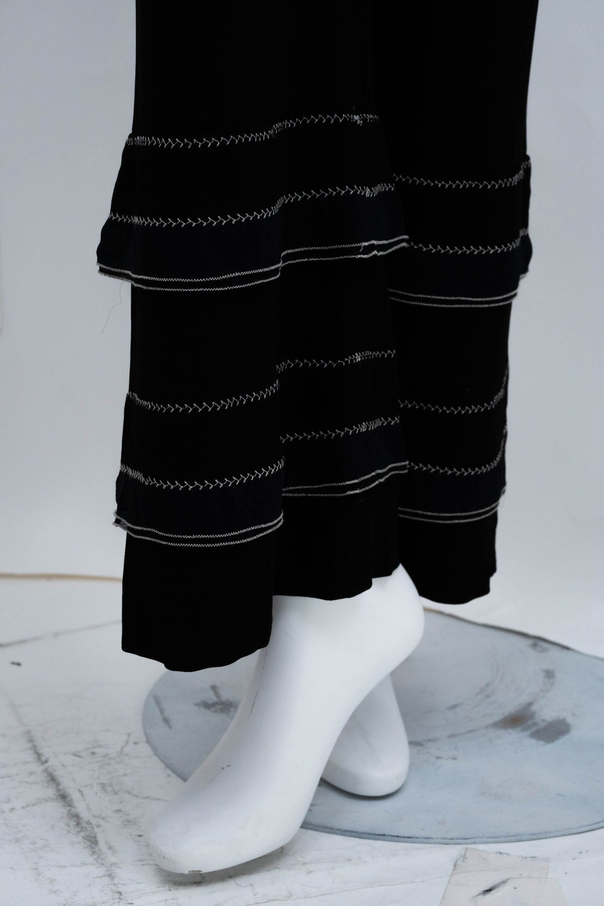 Chanel Black with white stitch detail shirt and bottoms set Size 38 2002P