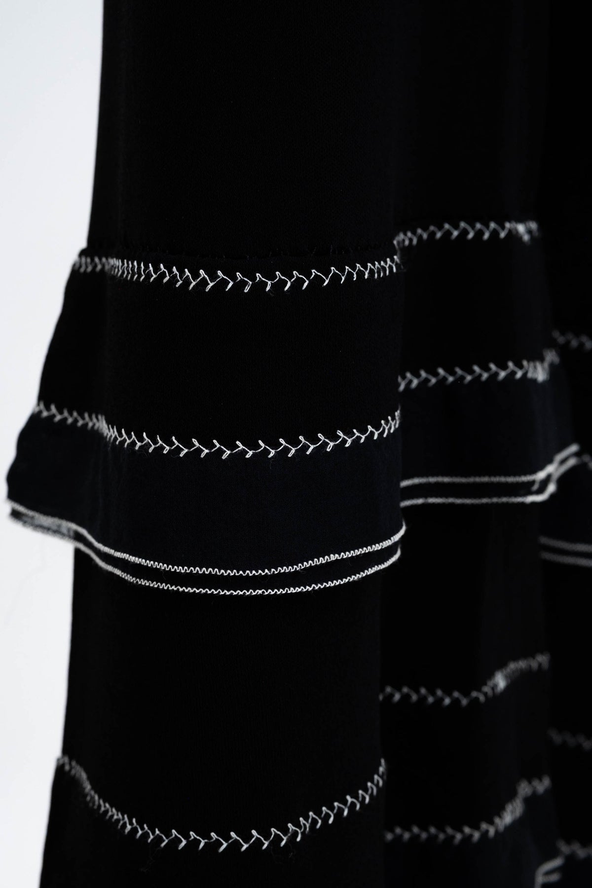 Chanel Black with white stitch detail shirt and bottoms set Size 38 2002P