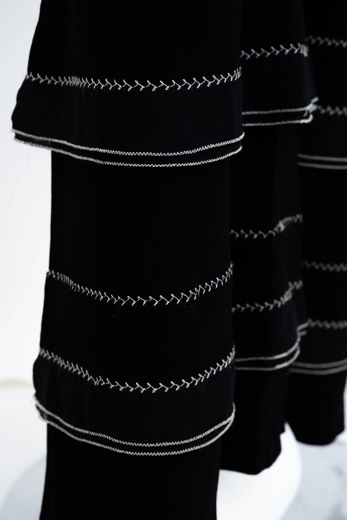 Chanel Black with white stitch detail shirt and bottoms set Size 38 2002P