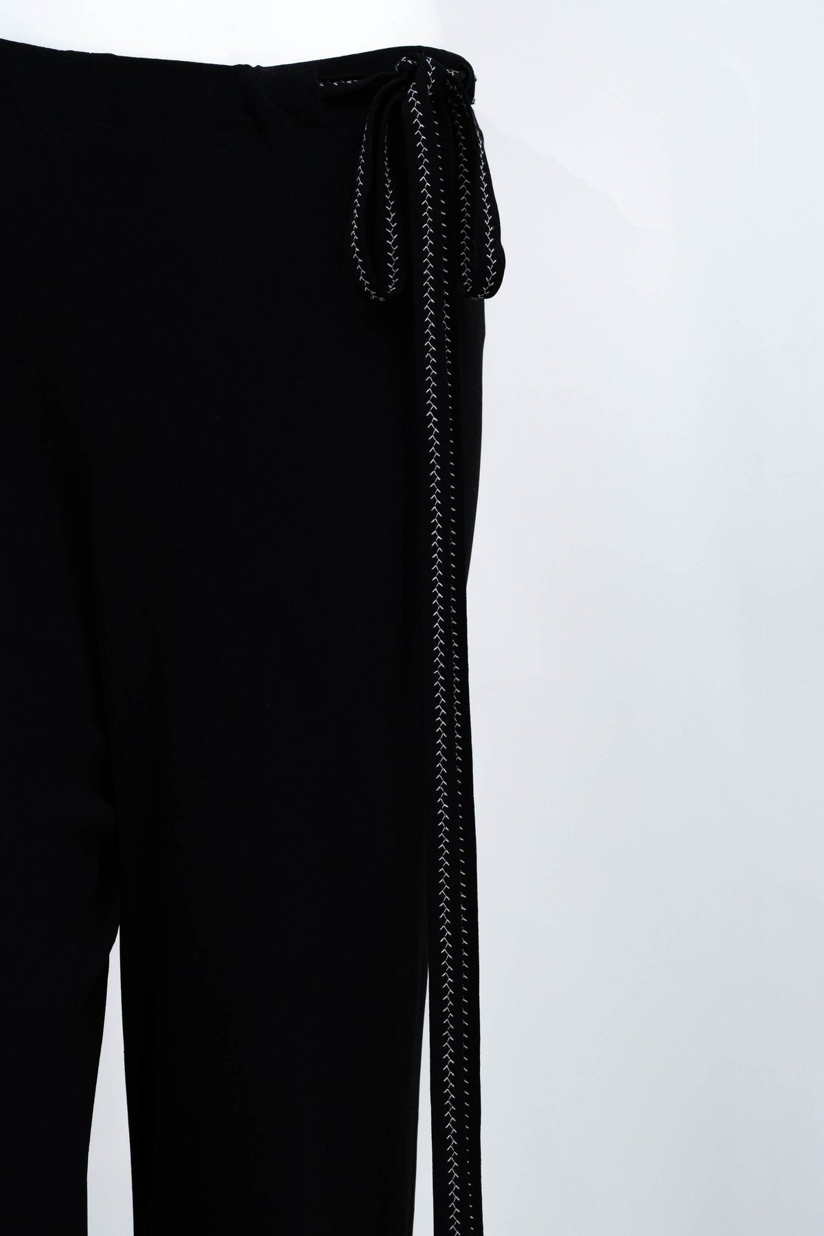 Chanel Black with white stitch detail shirt and bottoms set Size 38 2002P
