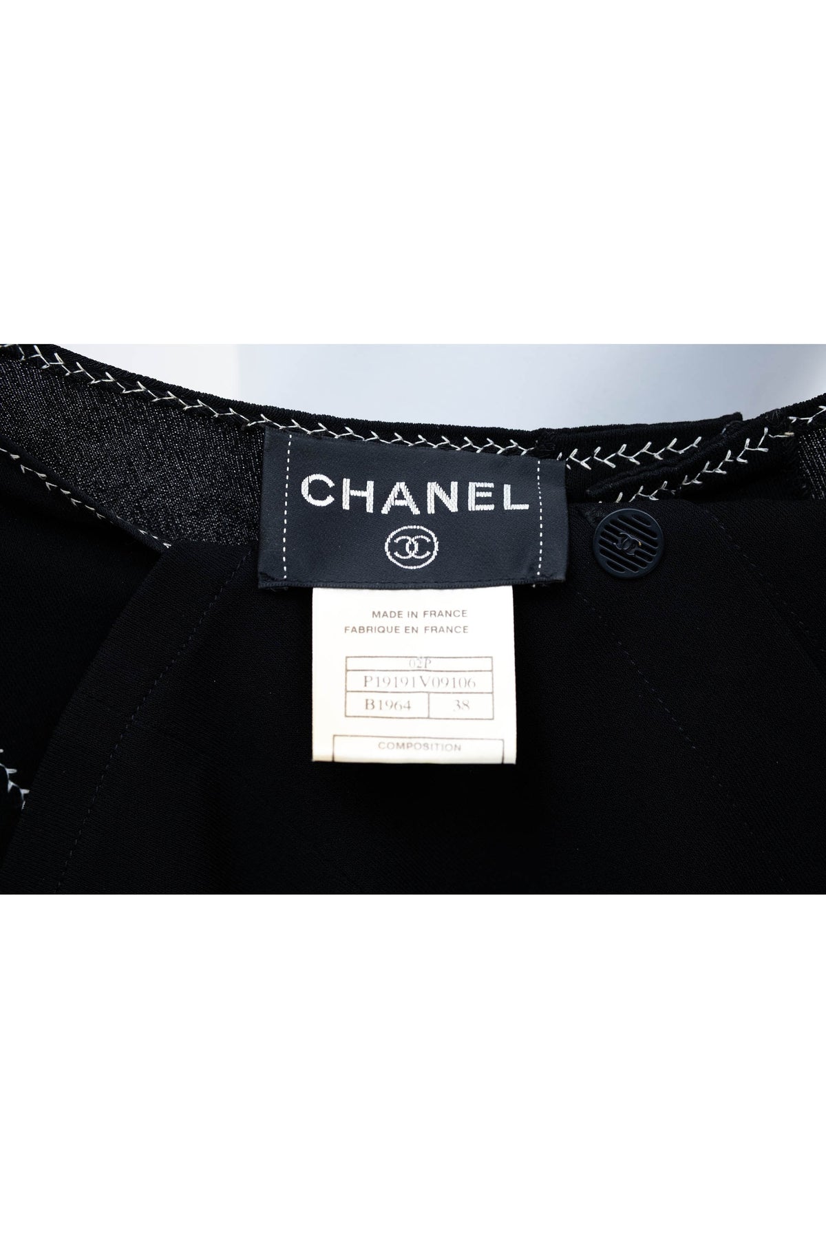 Chanel Black Lace Trim Cami Top Size 40 2005C