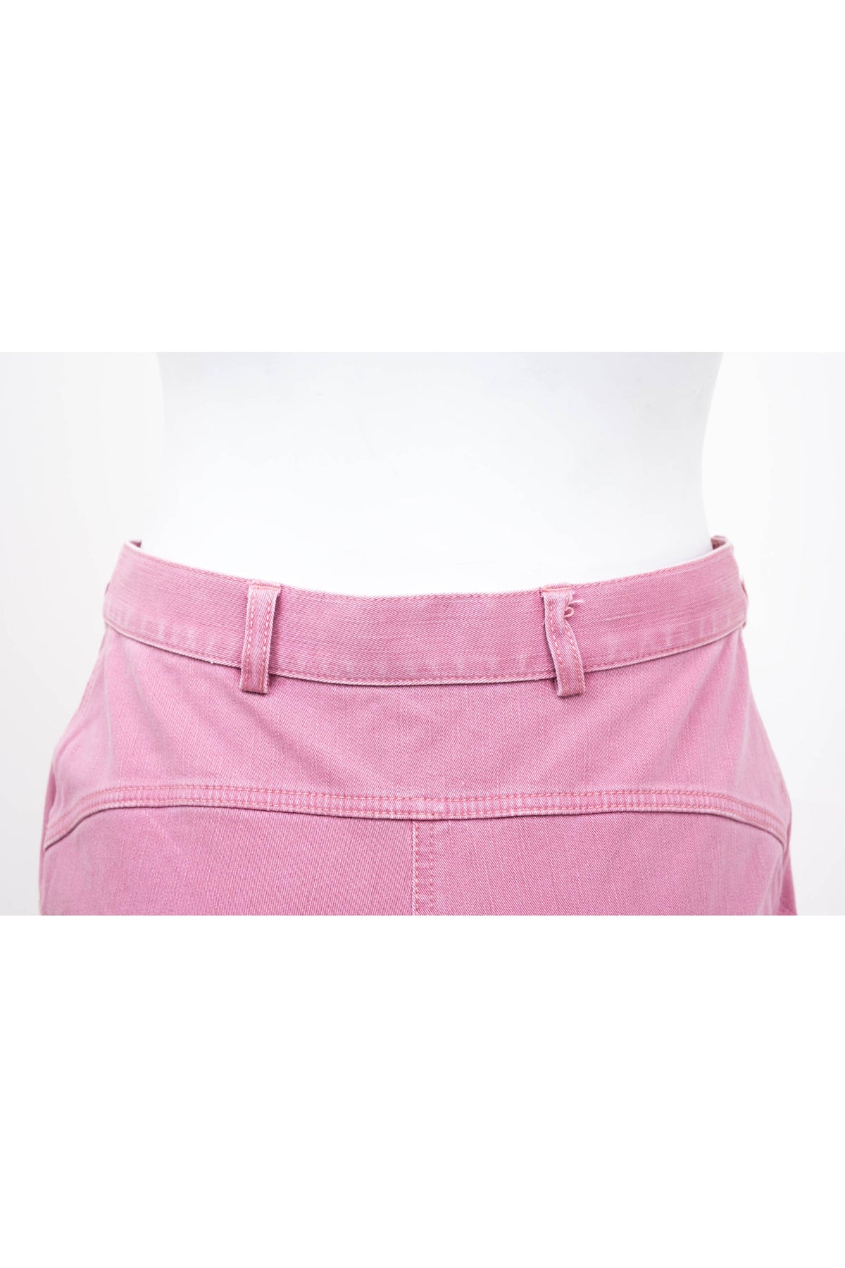Chanel pink denim Quilted Pocket Flare Jeans 2004C