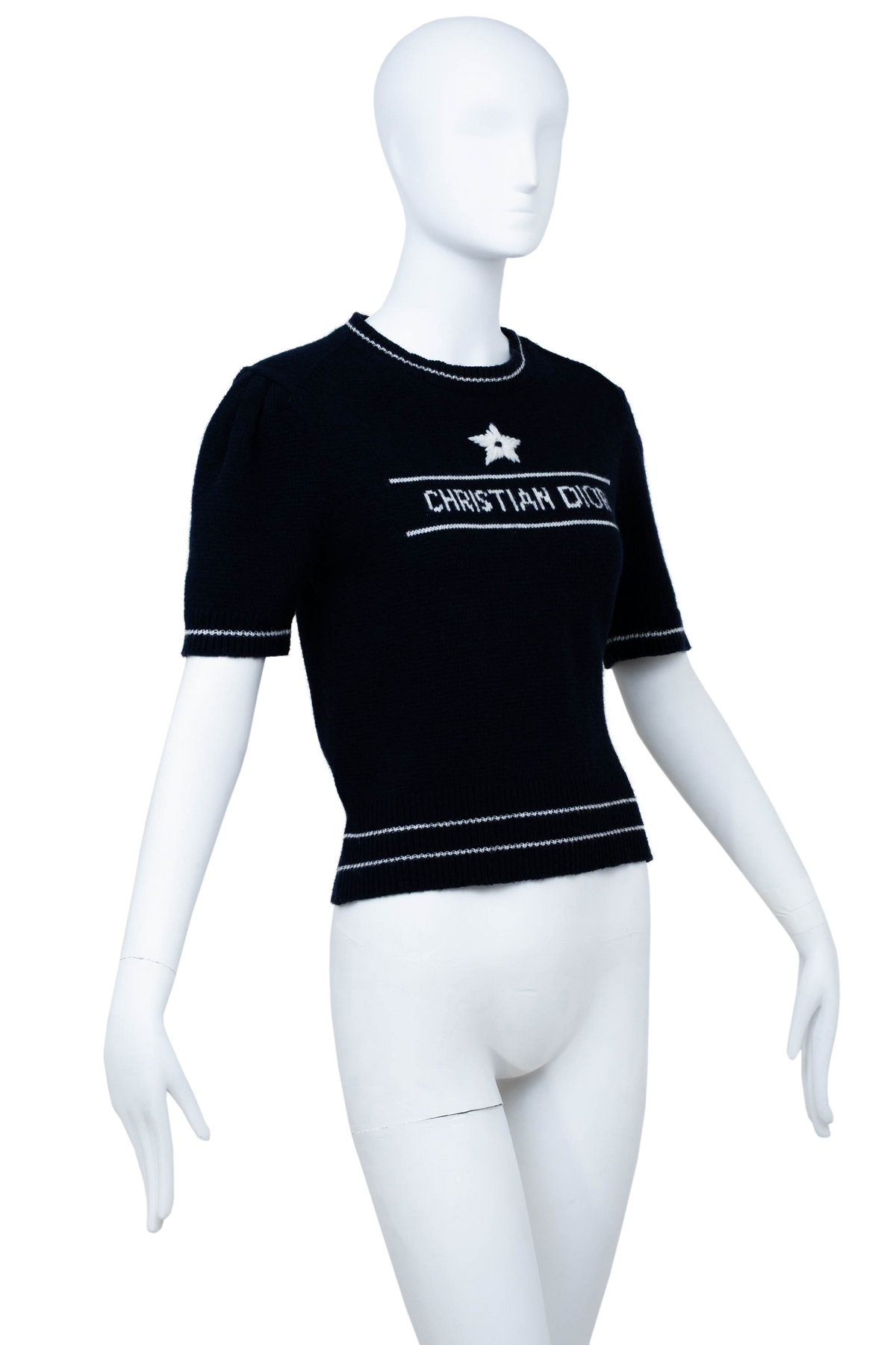 Christian Dior Navy Short Sleeve Top Size 8