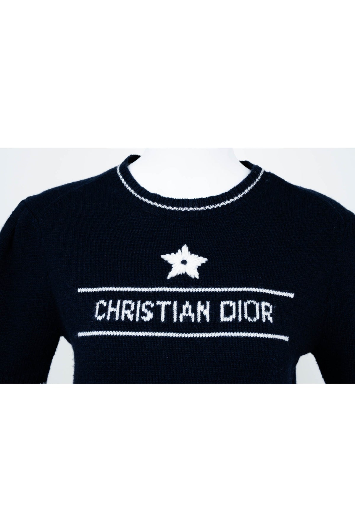 Christian Dior Navy Short Sleeve Top Size 8
