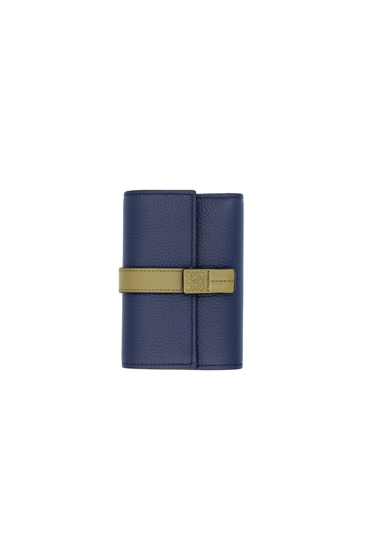 Loewe Taupe and Olive Bi-Color Compact Wallet