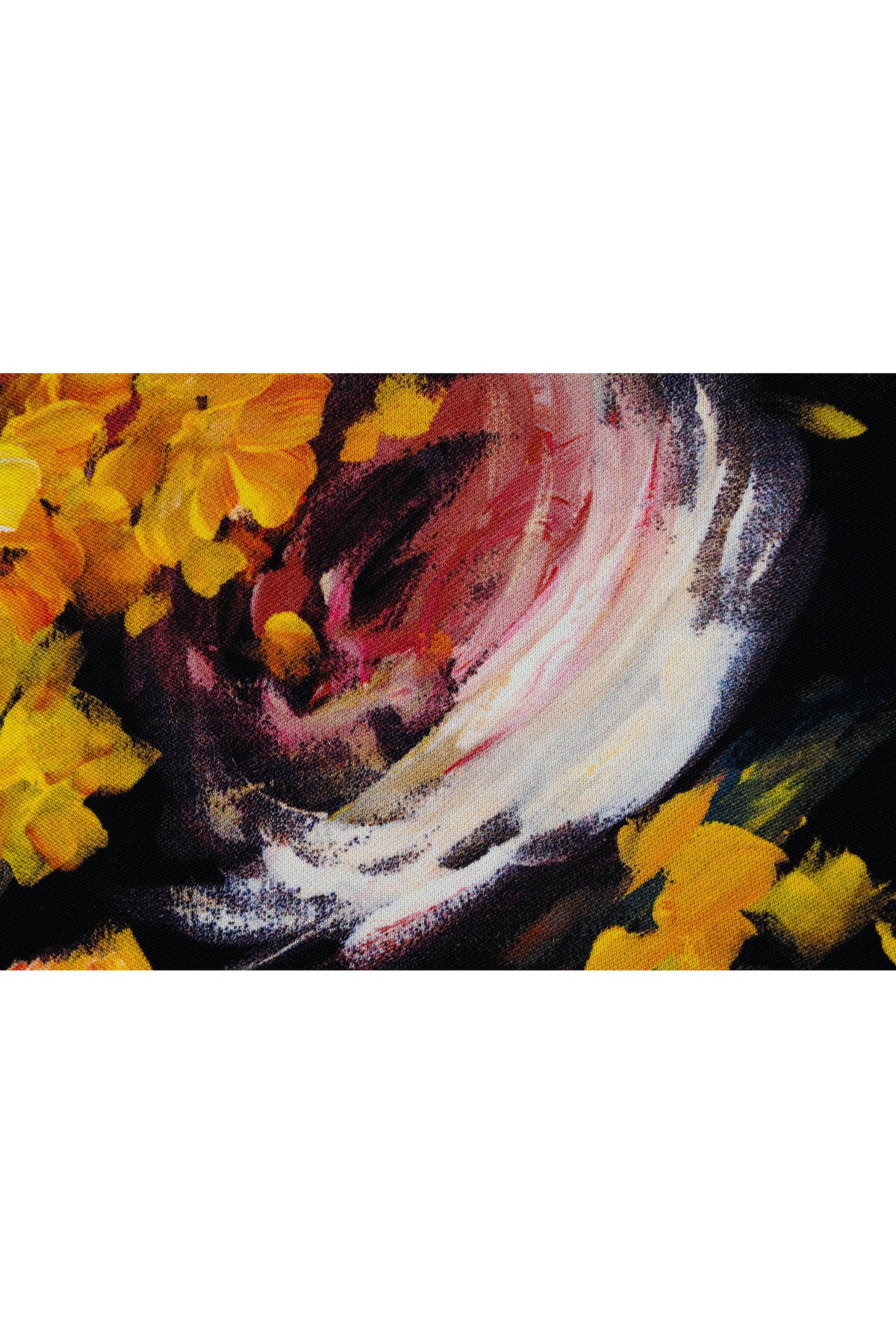 Dolce & Gabbana Black and Yellow Painted Floral Print Ruched Dress Size 38