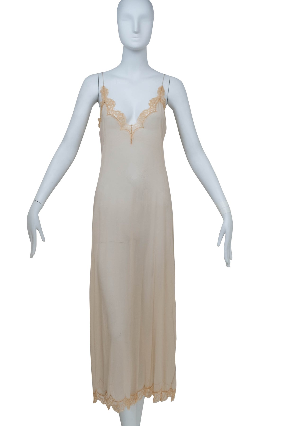 Gucci Cream Chiffon Floral Print Pleated Skirt Maxi Dress 2016 Size 42/6