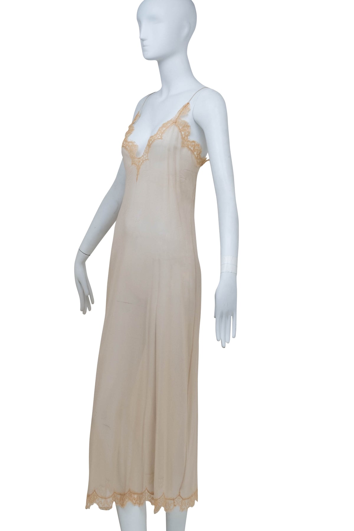 Gucci Cream Chiffon Floral Print Pleated Skirt Maxi Dress 2016 Size 42/6