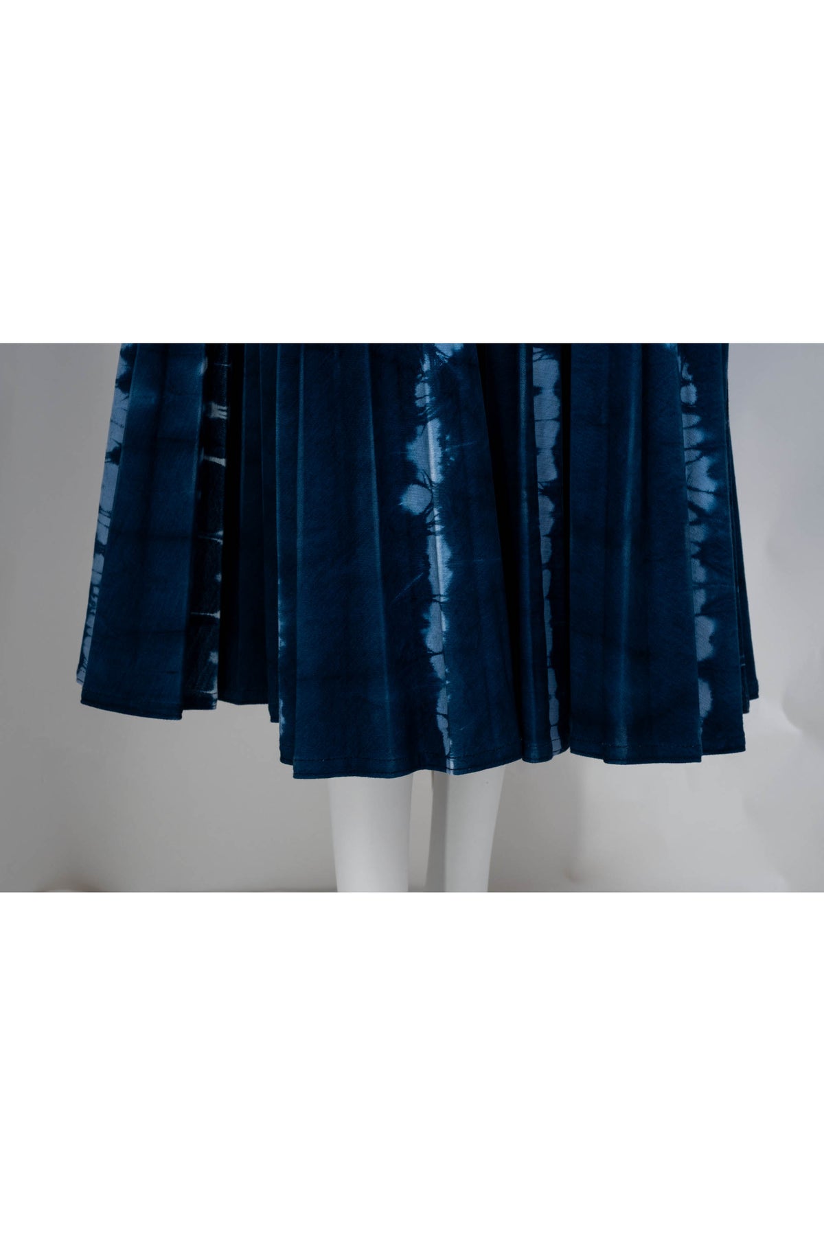 Christian Dior Blue Denim Pleated Dip Dye Skirt Size 4