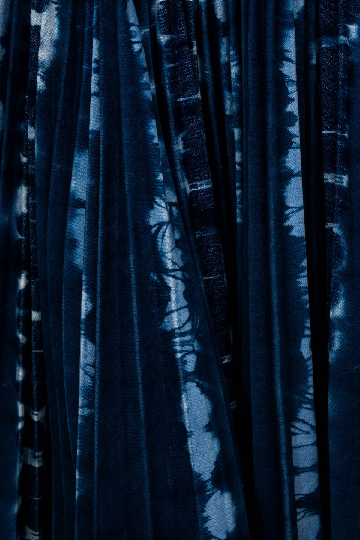 Christian Dior Blue Denim Pleated Dip Dye Skirt Size 4