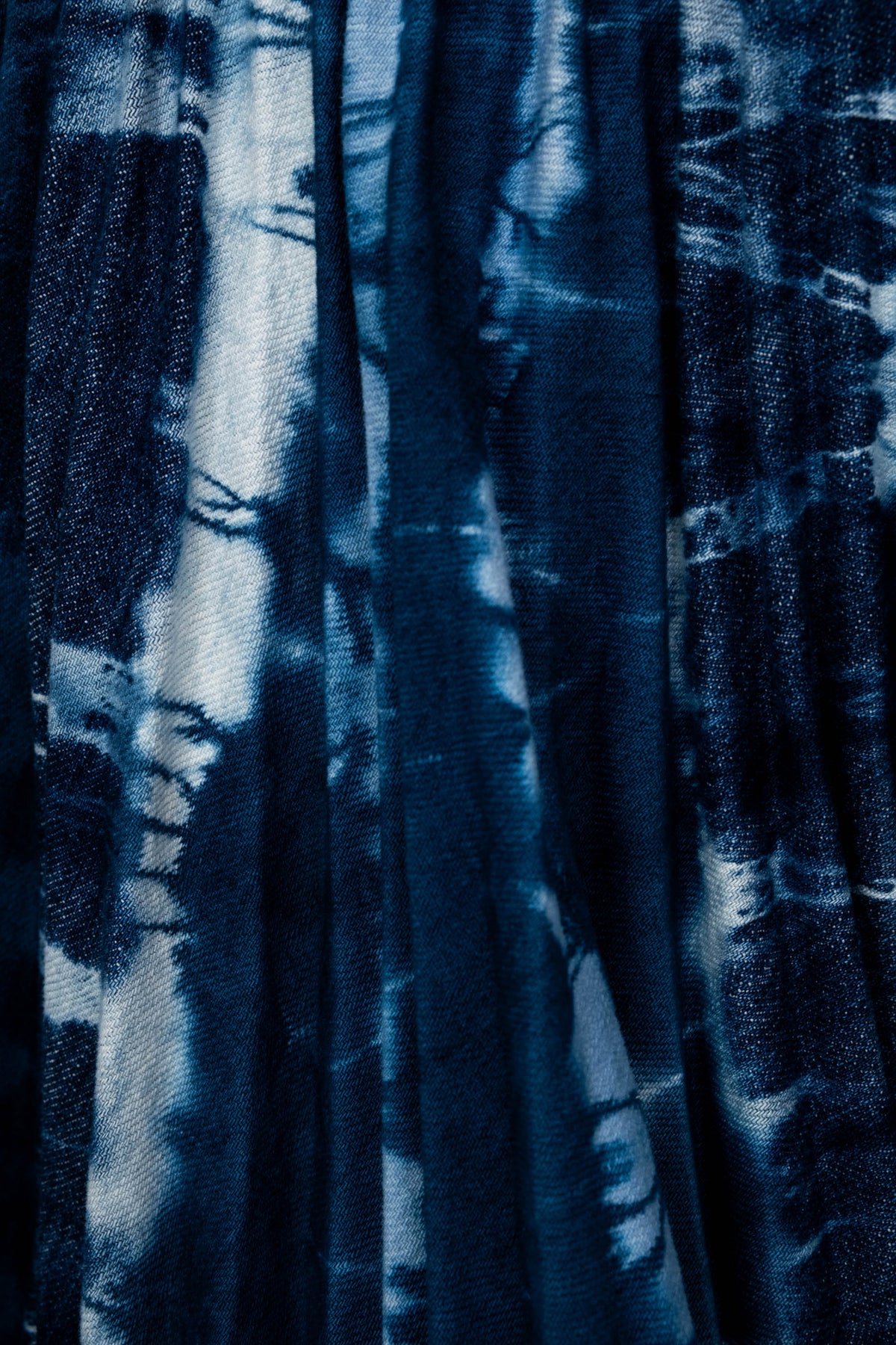 Christian Dior Blue Denim Pleated Dip Dye Skirt Size 4