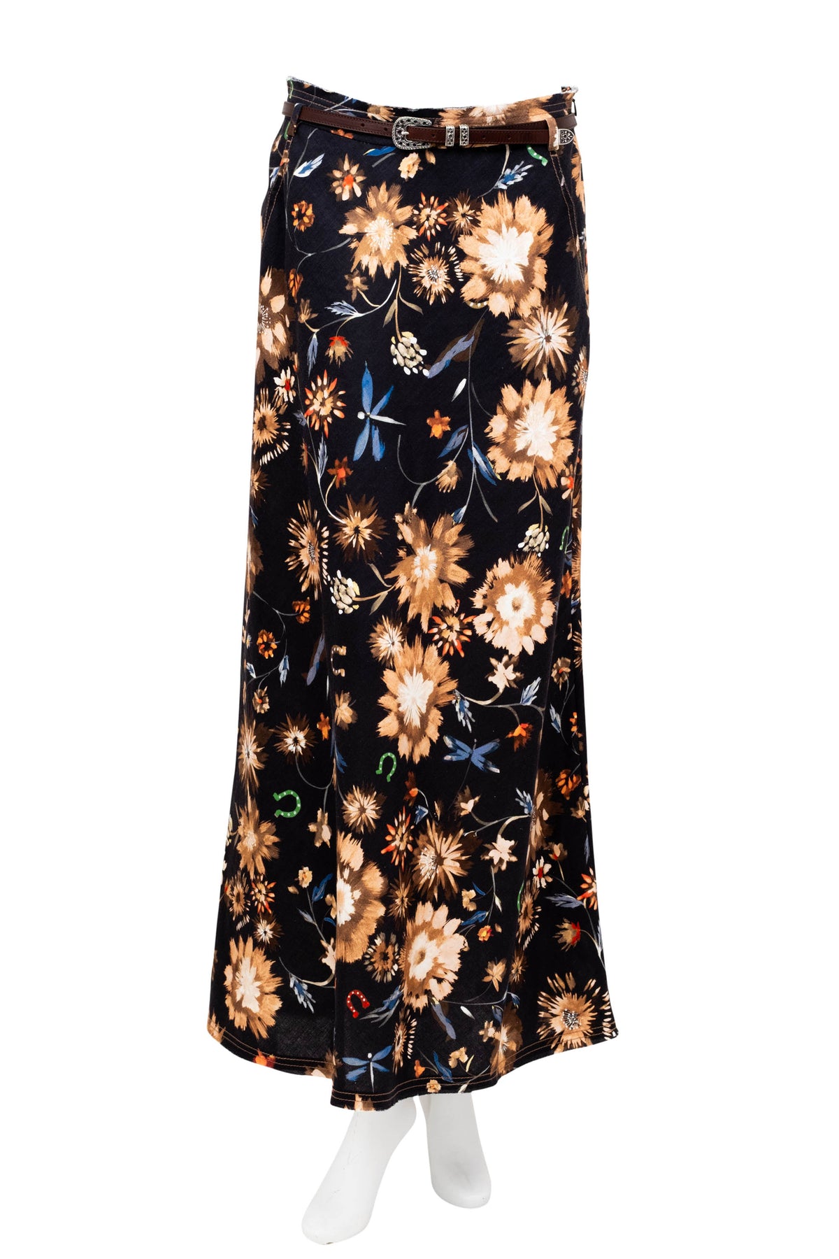 Dorothee Schumacher Brown Western Desert Print Midi Skirt Size 8