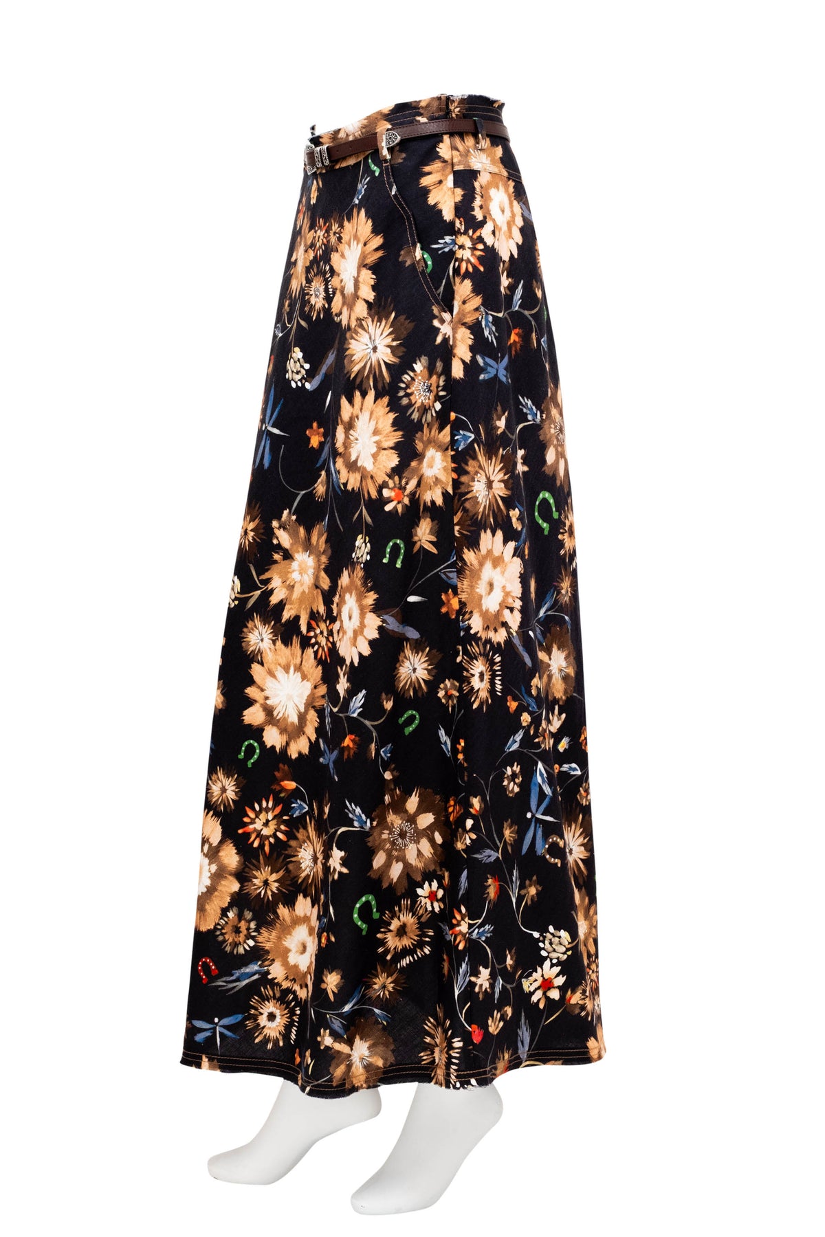 Dorothee Schumacher Brown Western Desert Print Midi Skirt Size 8
