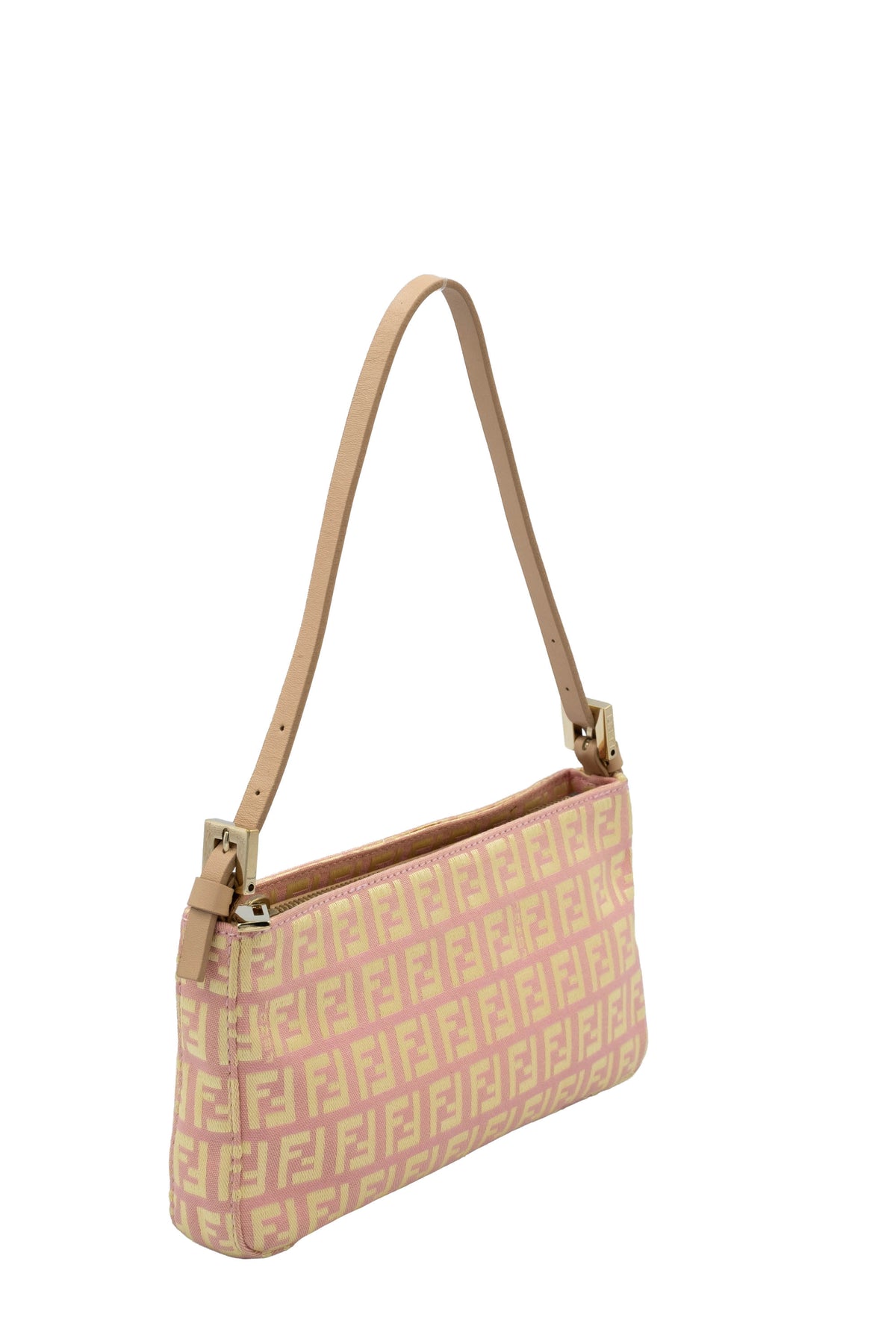 Fendi Mini Pochette Pink and Yellow Zucca Patten