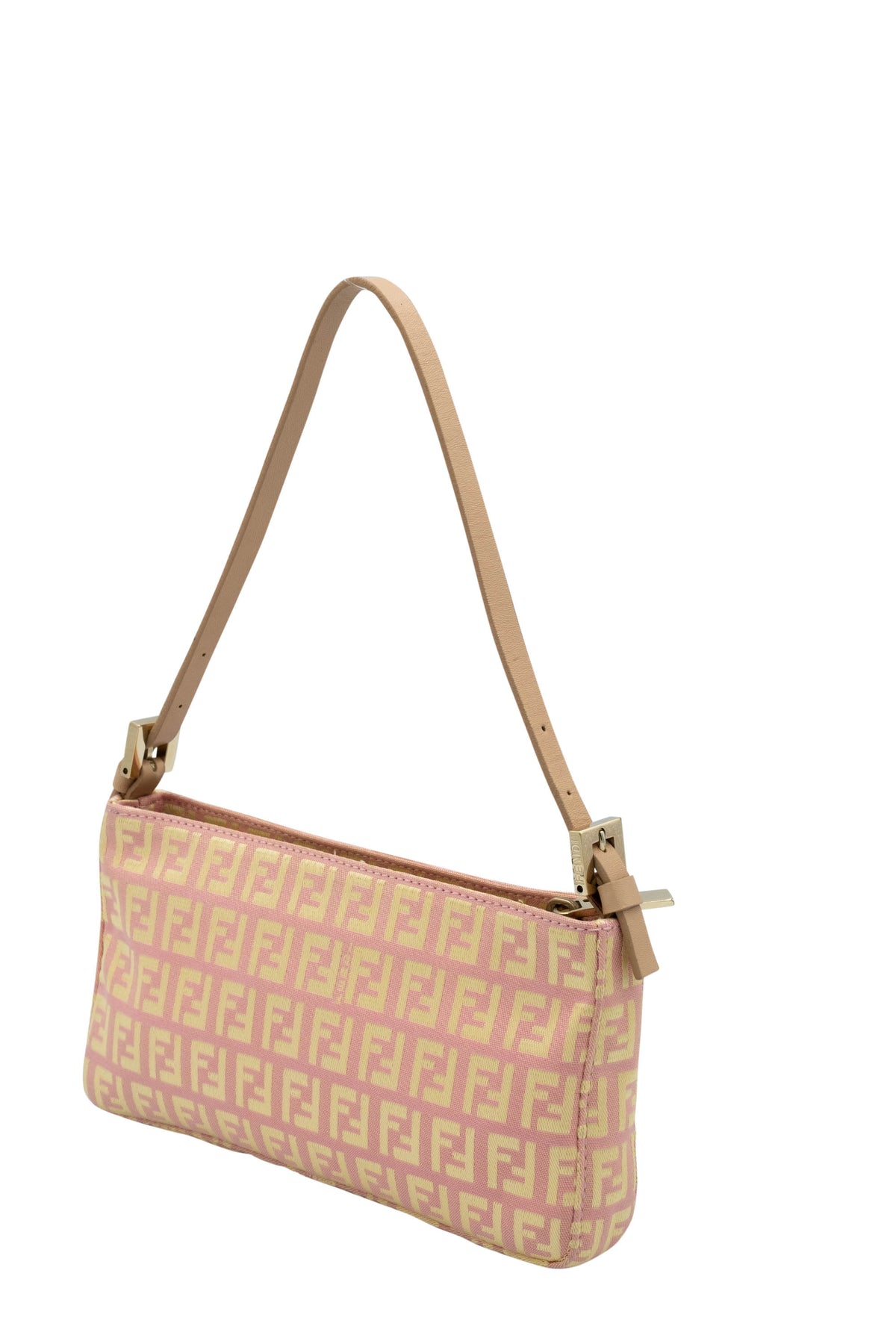 Fendi Mini Pochette Pink and Yellow Zucca Patten