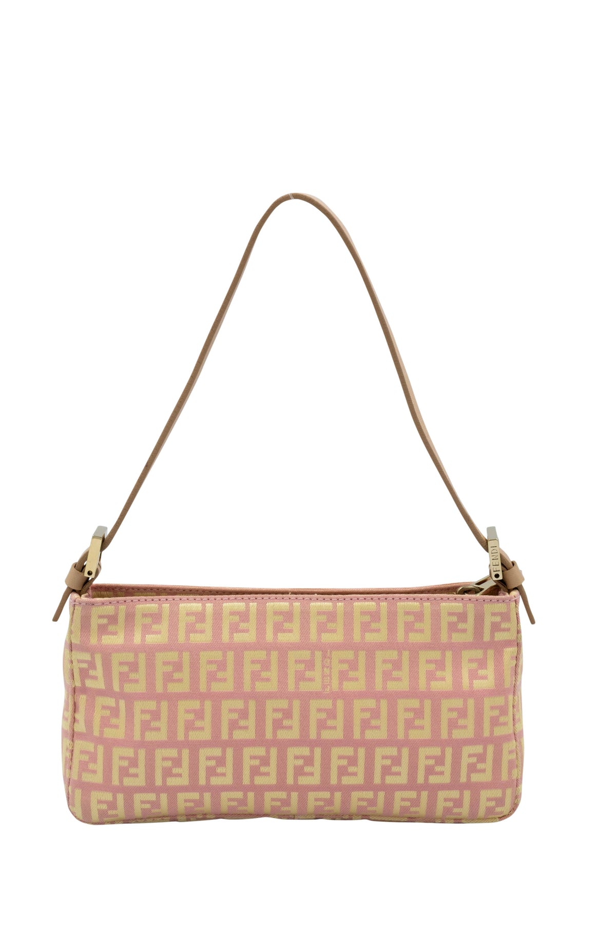 Fendi Mini Pochette Pink and Yellow Zucca Patten