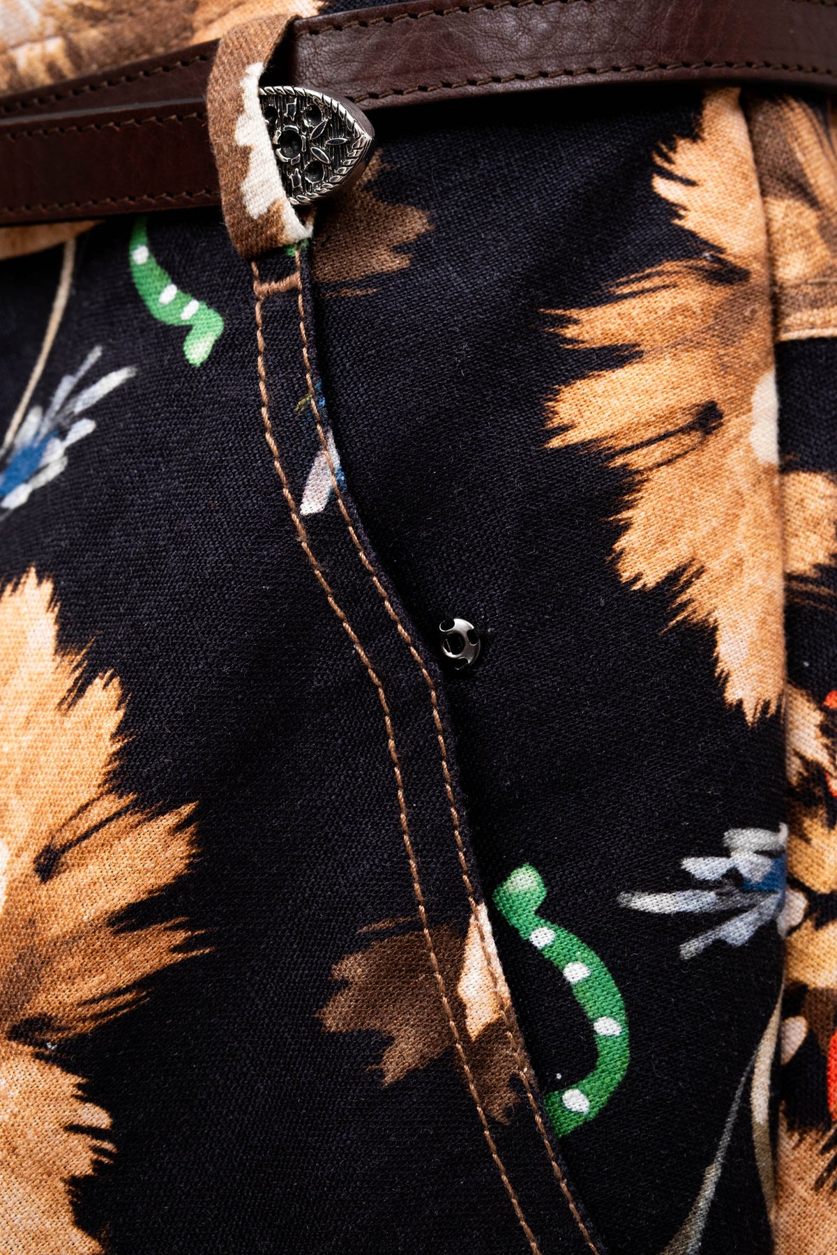 Dorothee Schumacher Brown Western Desert Print Midi Skirt Size 8