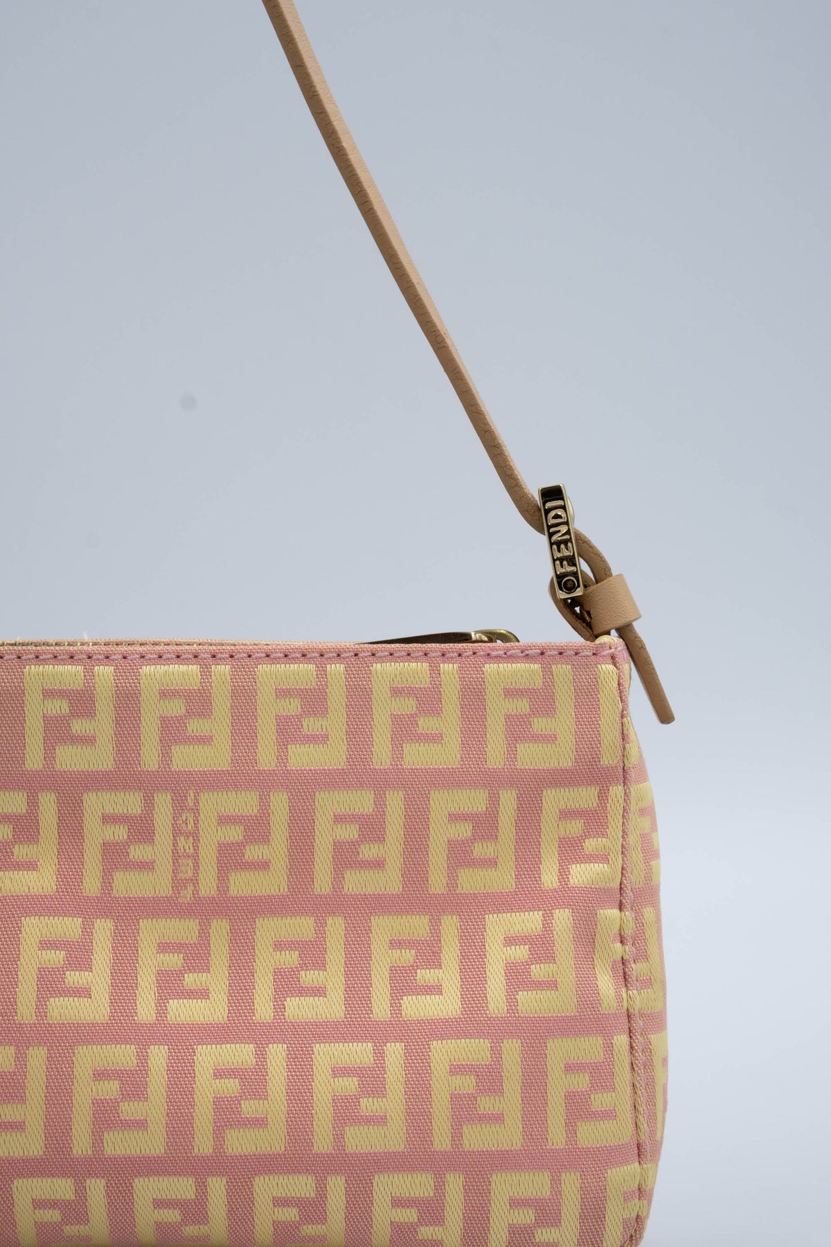 Fendi Mini Pochette Pink and Yellow Zucca Patten