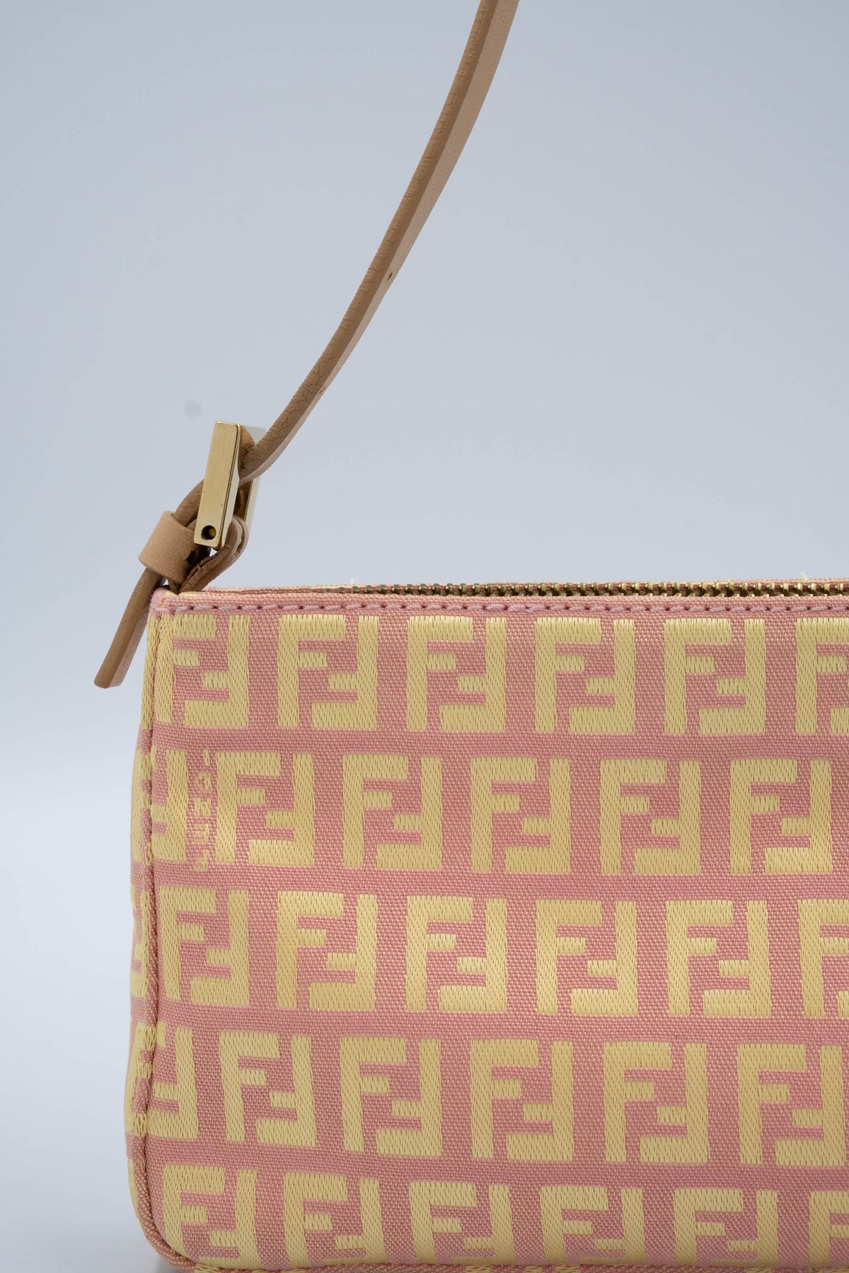 Fendi Mini Pochette Pink and Yellow Zucca Patten