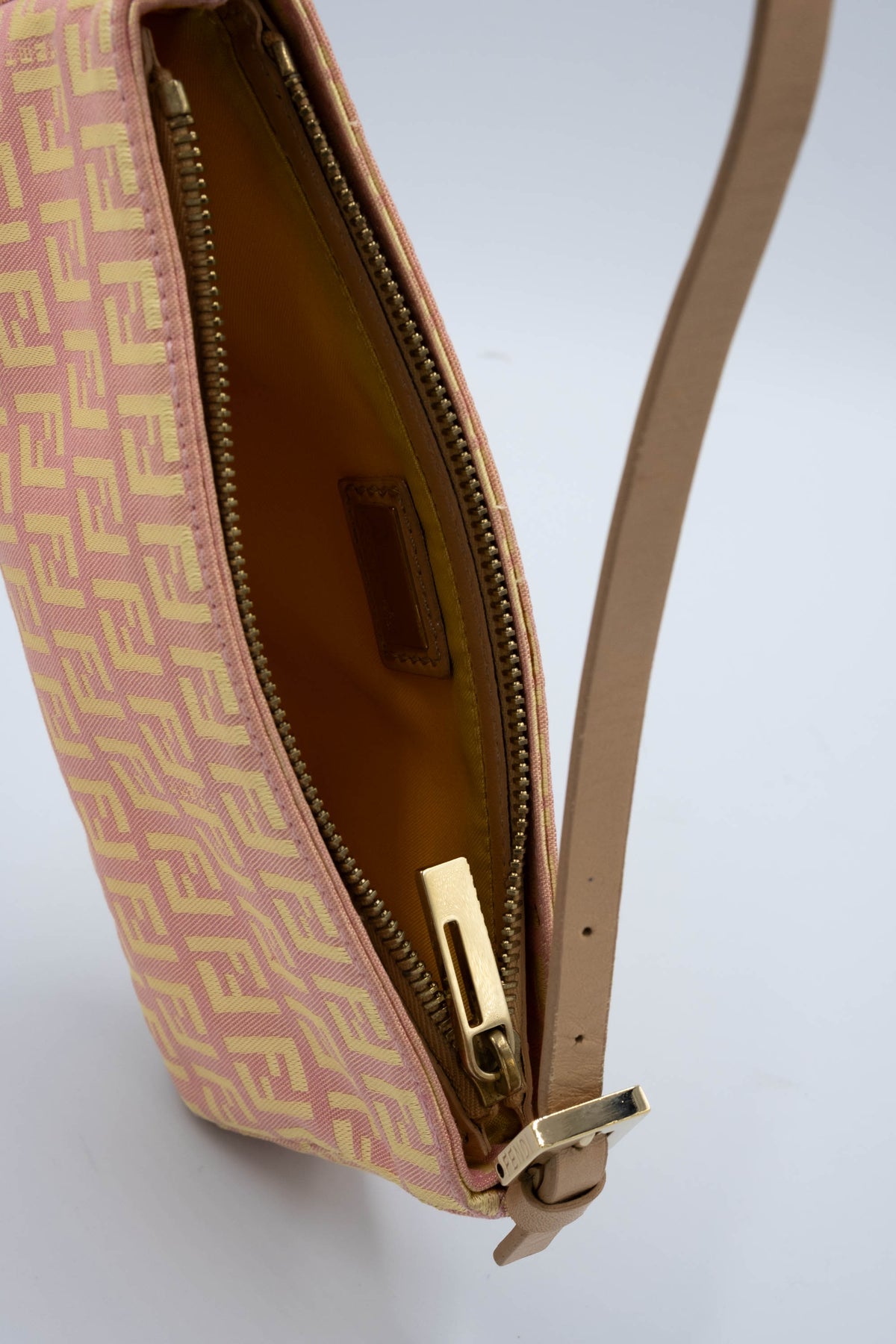 Fendi Mini Pochette Pink and Yellow Zucca Patten