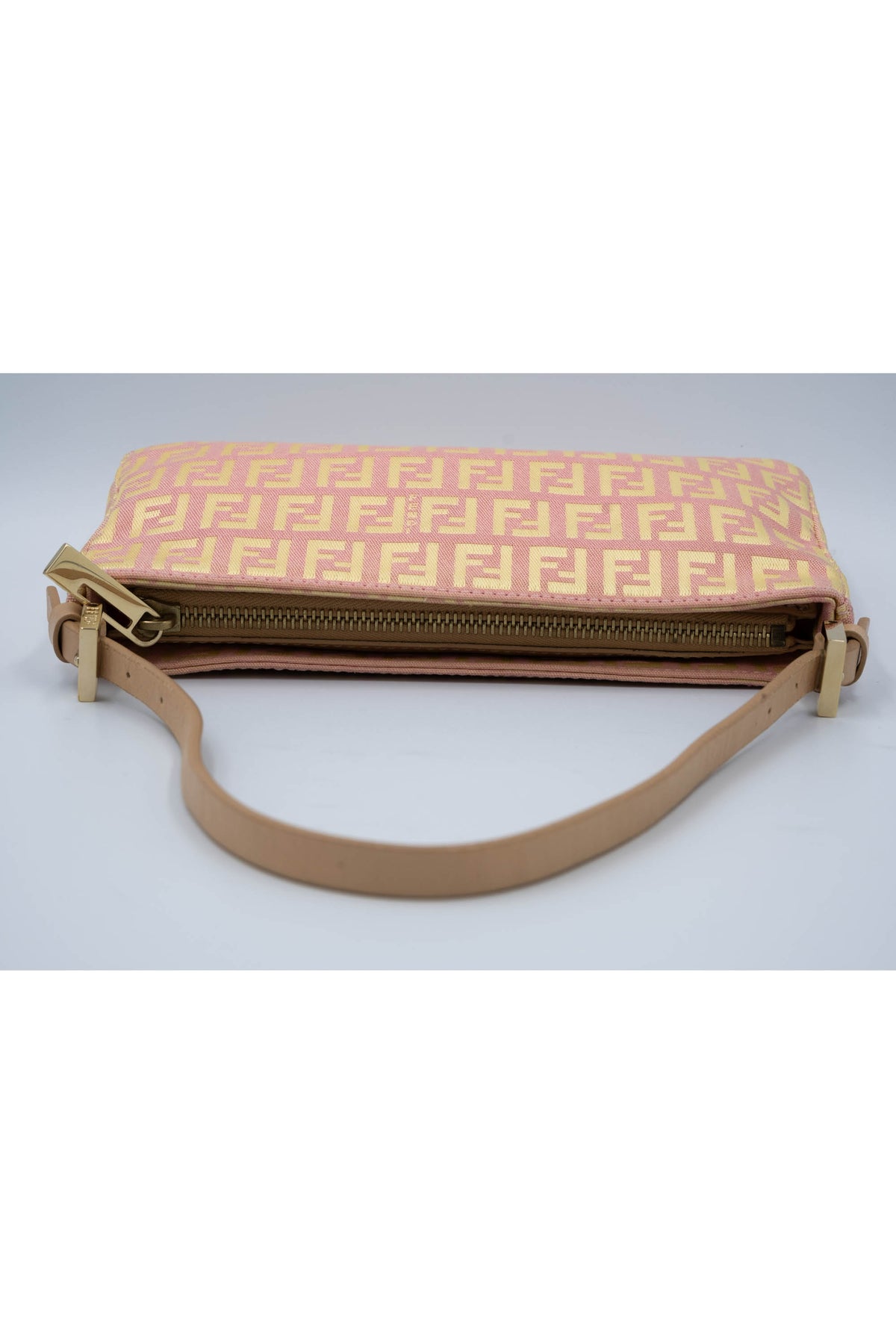 Fendi Mini Pochette Pink and Yellow Zucca Patten