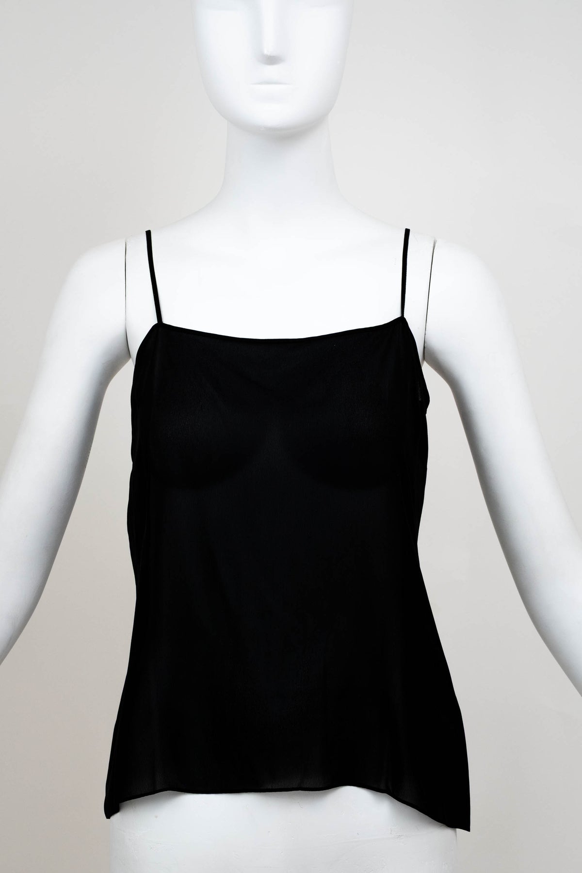 Dior Black with White Polka Dot Organza Shirt Cami Size 4