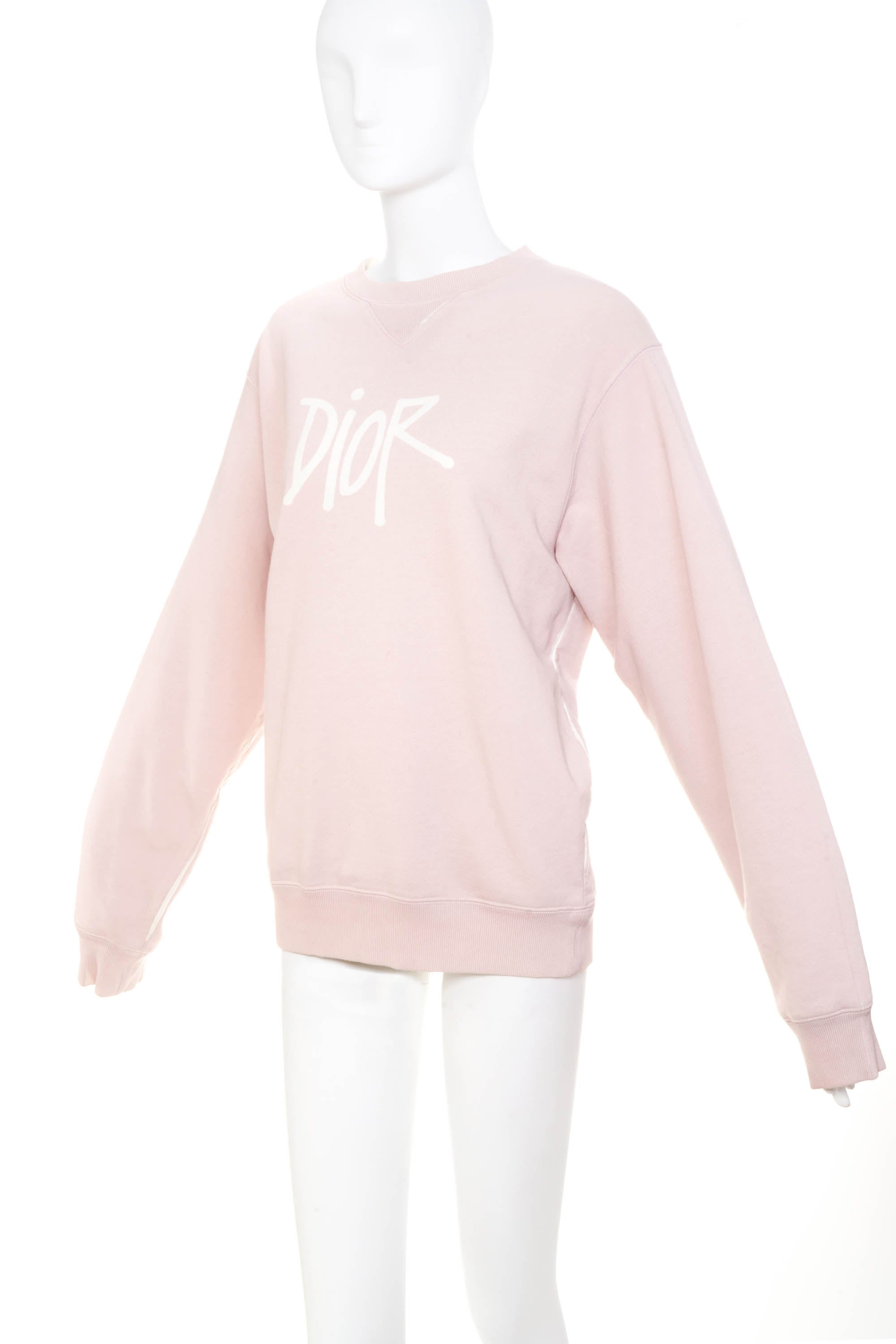 Christian Dior x Stussy Dyed Dusty Rose Sweatshirt Size M