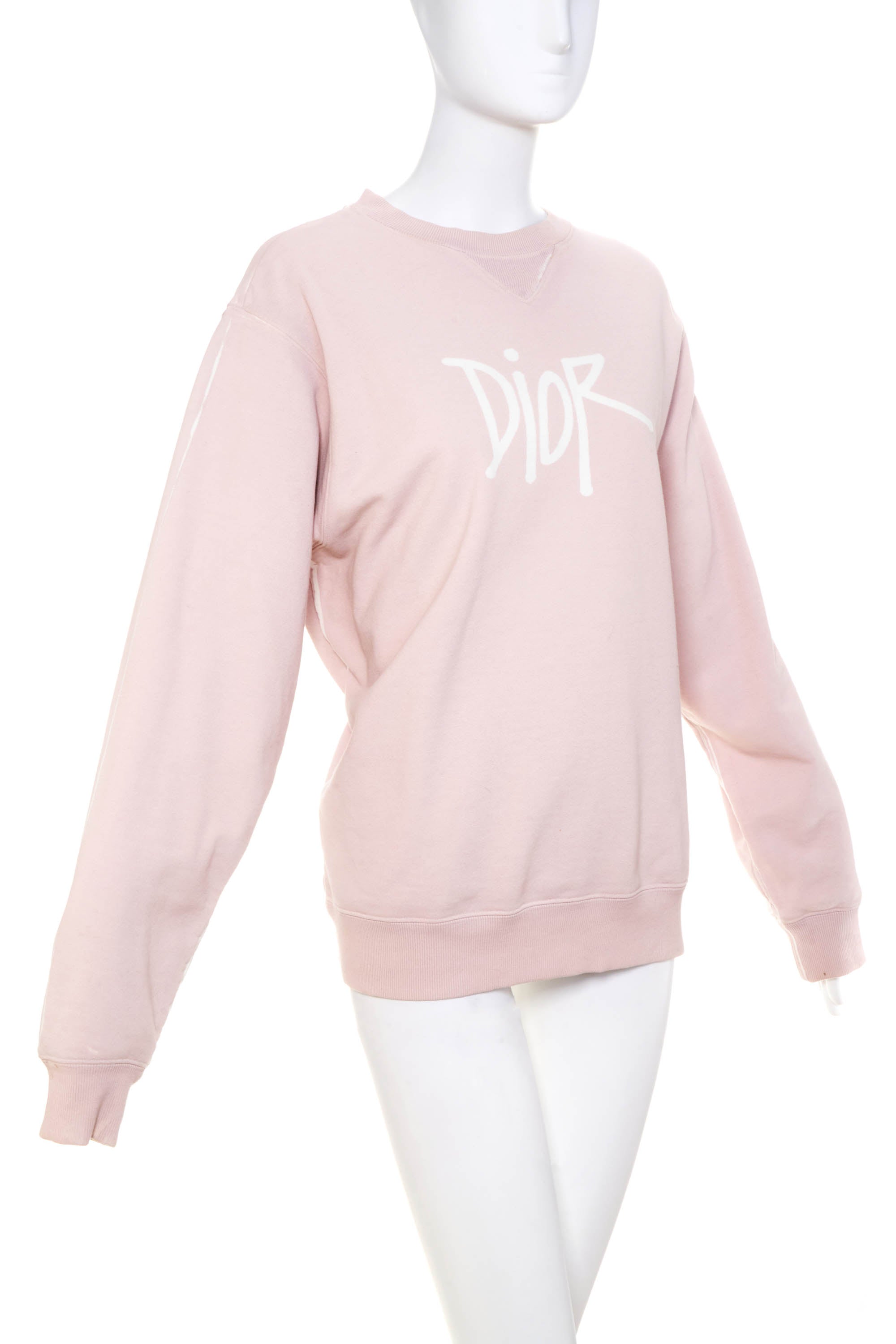 Christian Dior x Stussy Dyed Dusty Rose Sweatshirt Size M