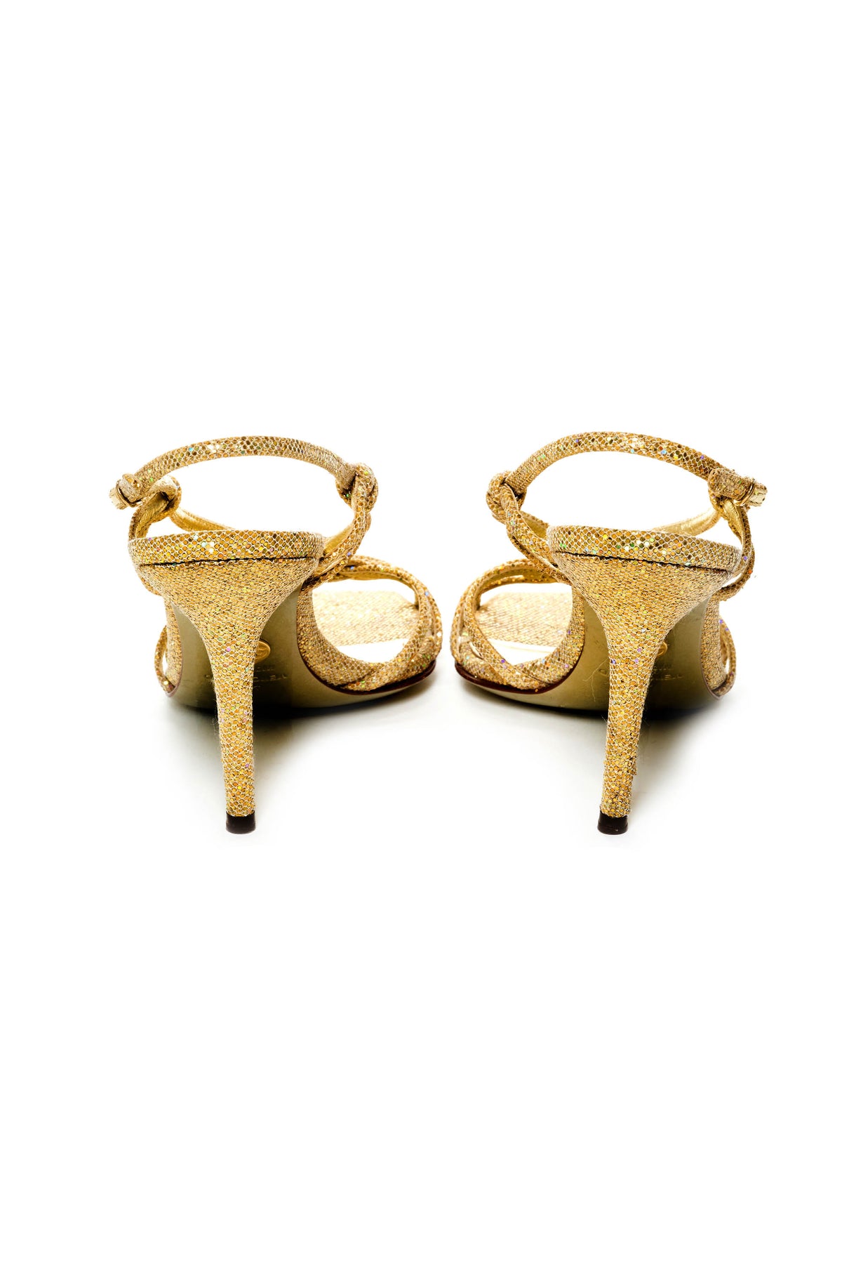 Dolce &amp; Gabbana Gold Strappy Heels Size 38