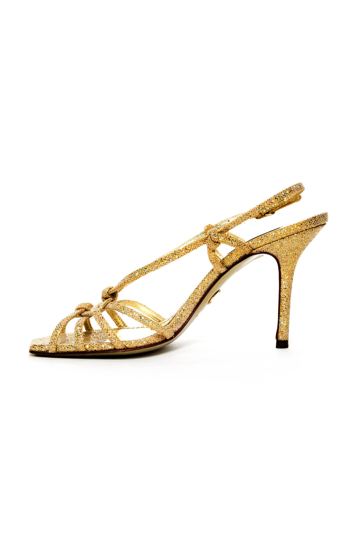 Dolce &amp; Gabbana Gold Strappy Heels Size 38