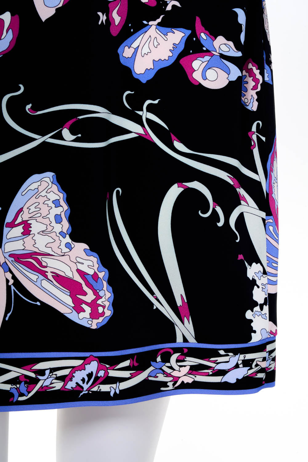 black dress with pink butterflies Black & Pink Butterflies Strappy Mini Dress