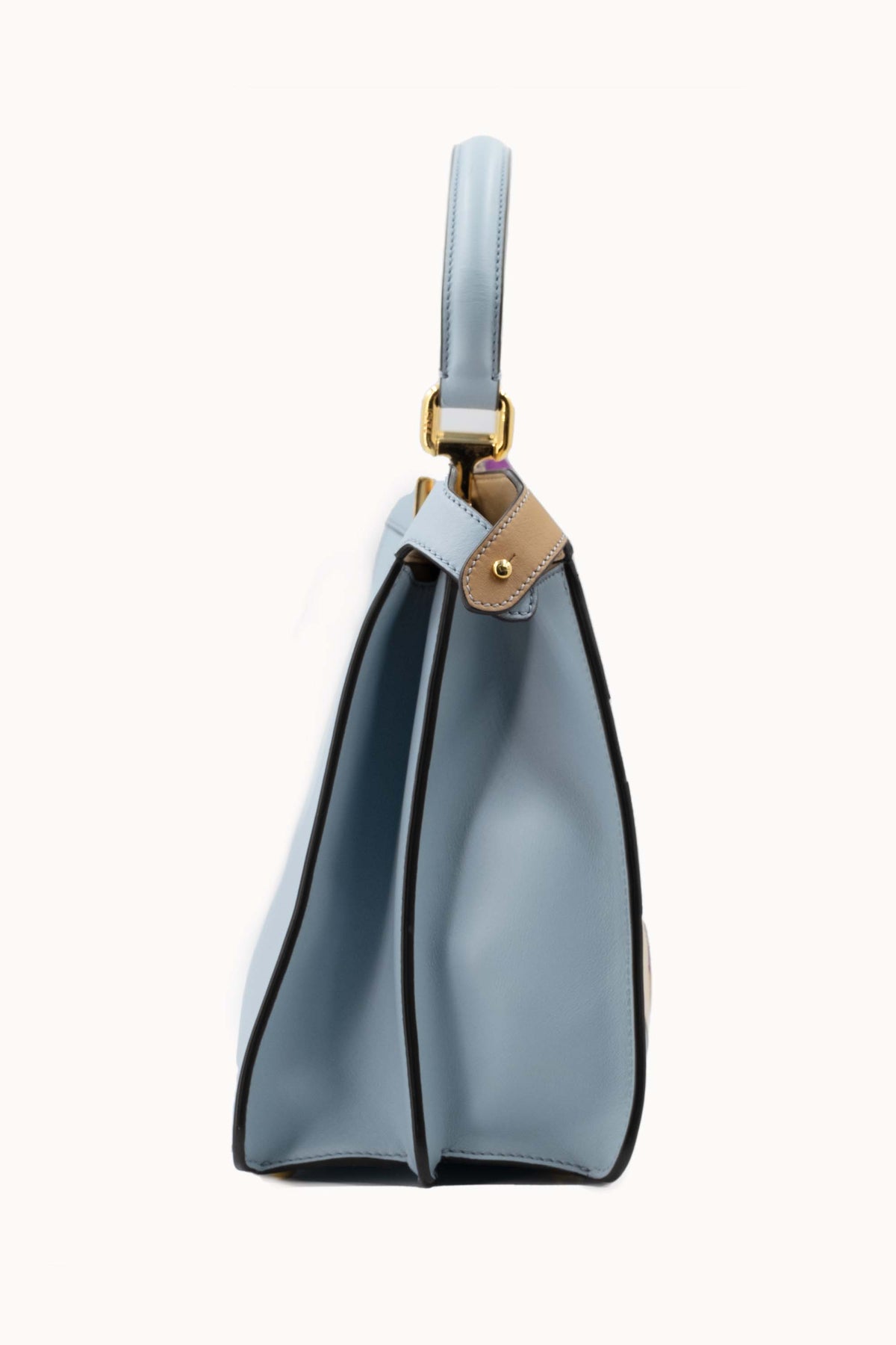 Fendi Multi-Color Leather Girl Pattern Peekaboo Purse 2021-2 Size M