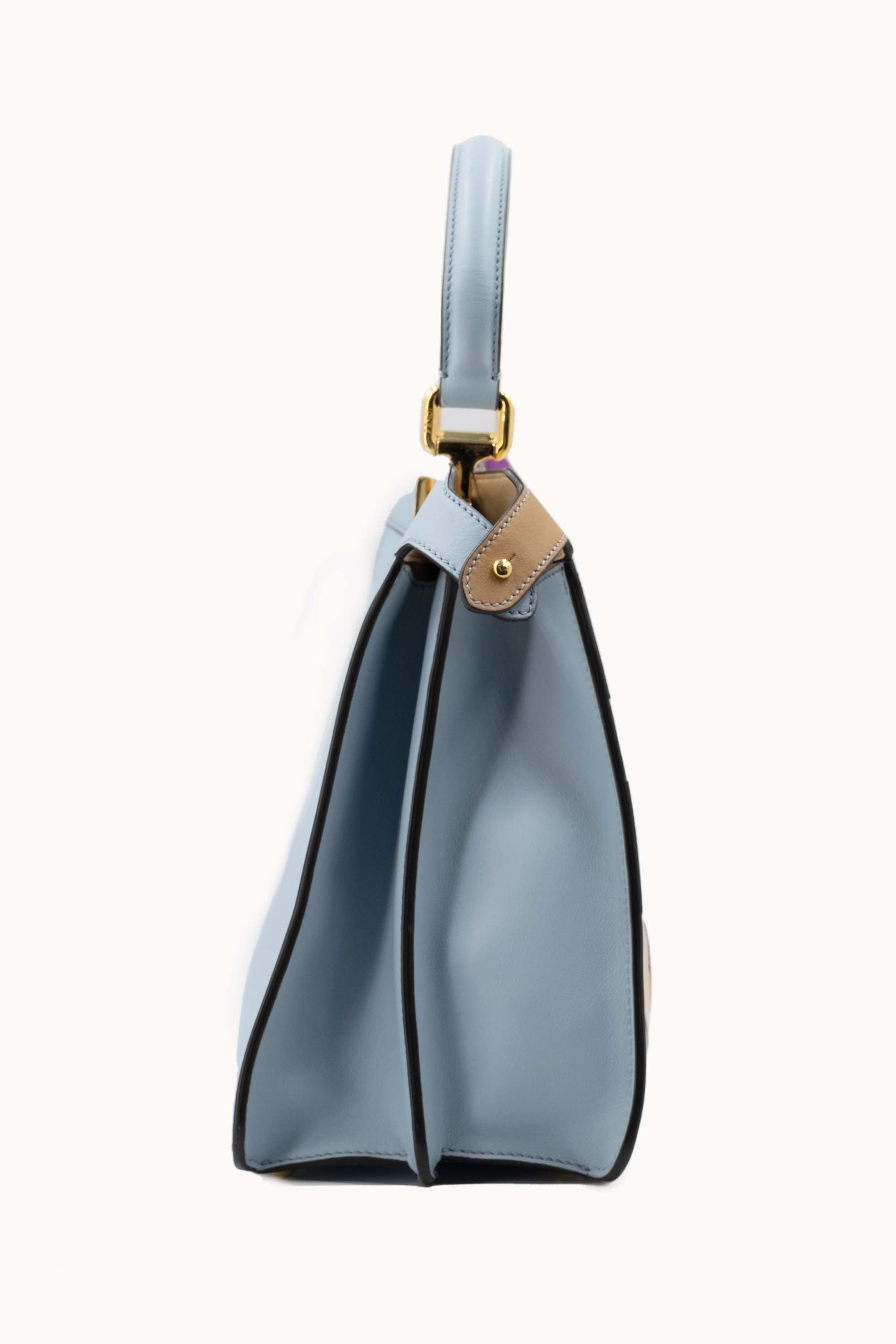 ぷぅ Fendi Multi-Color Leather Girl Pattern Peekaboo Purse 2021-2 Size