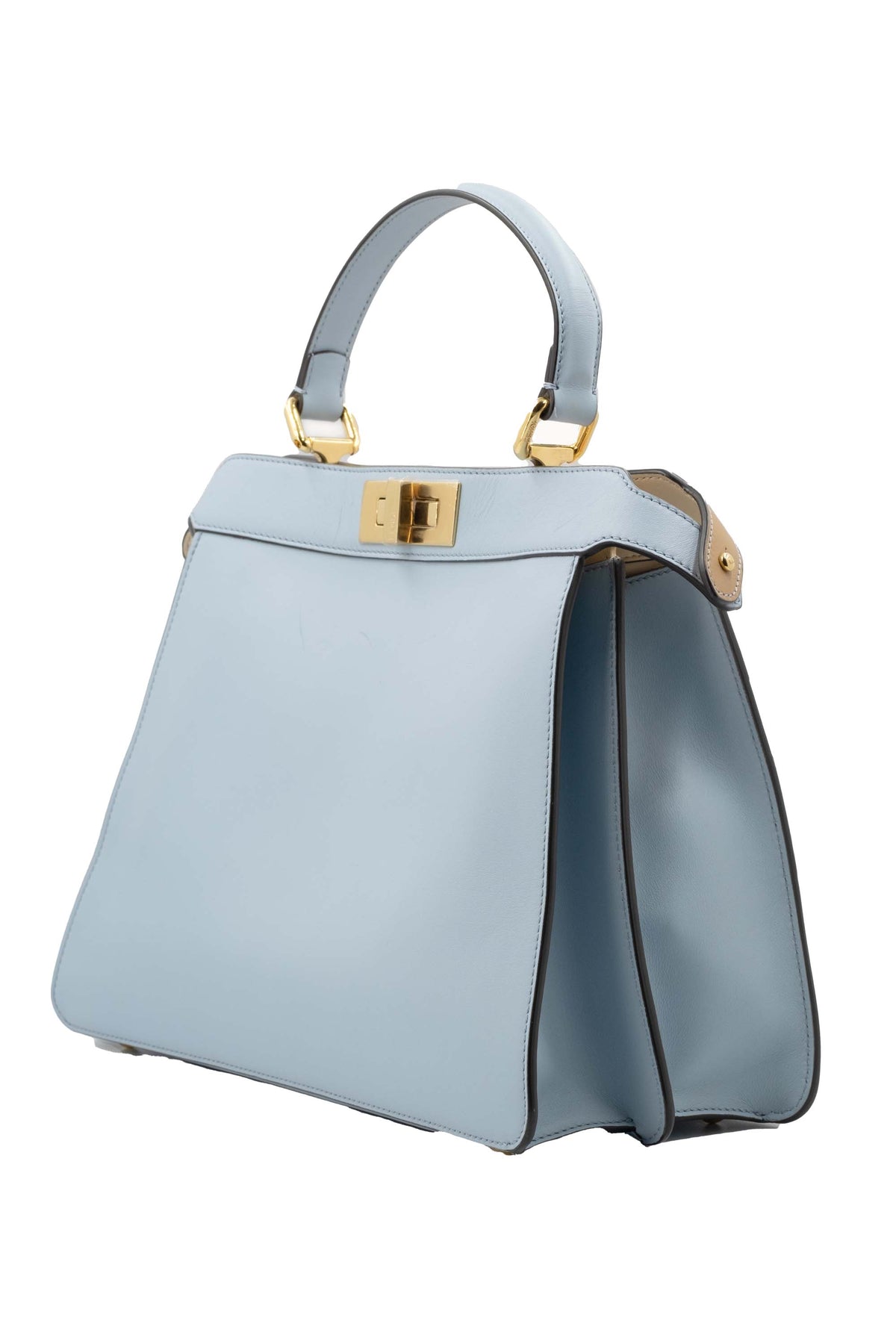 Fendi Multi-Color Leather Girl Pattern Peekaboo Purse 2021-2 Size M