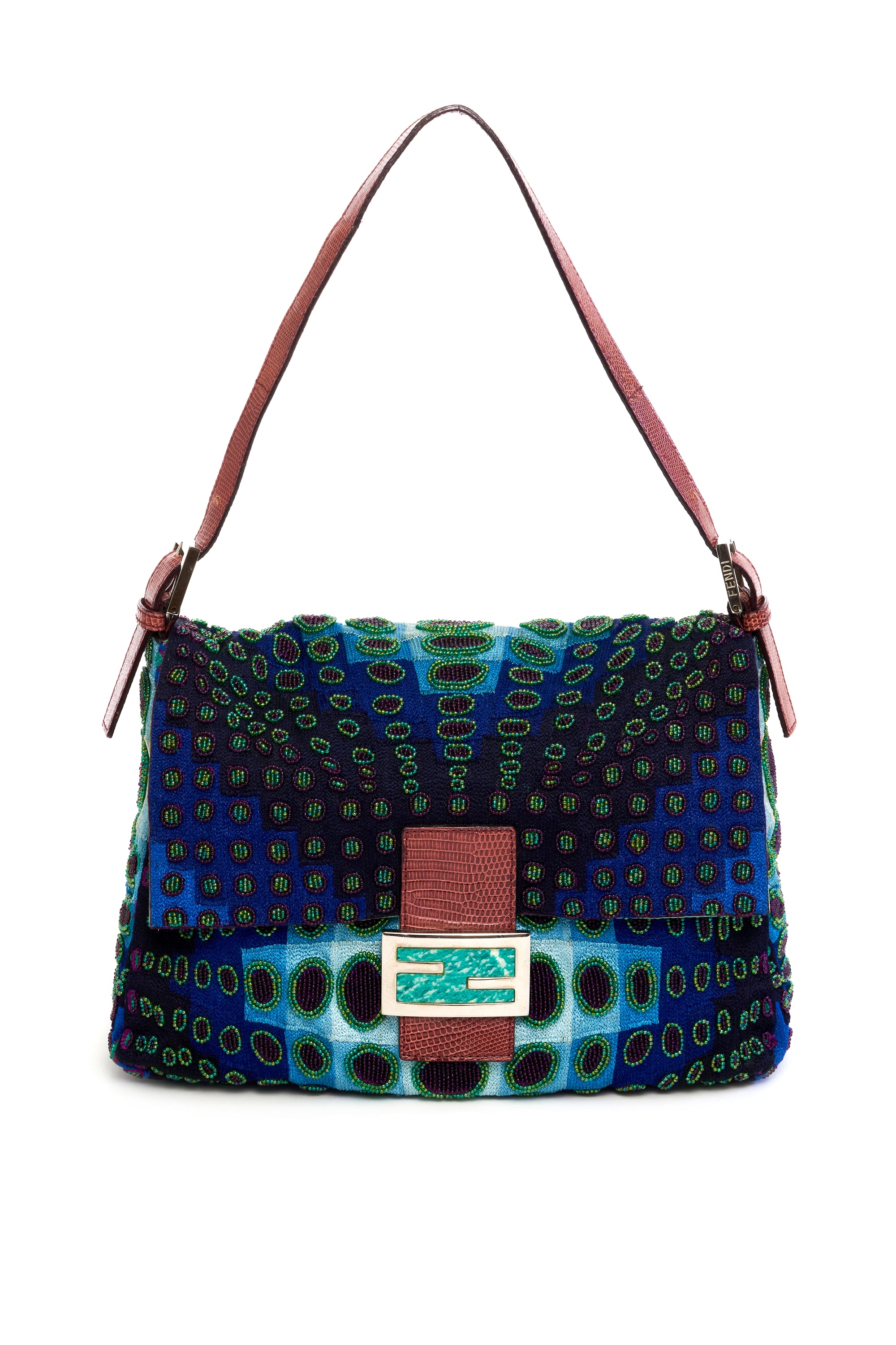 Fendi Cyber Op-Art Beaded Mama Baguette Y2K