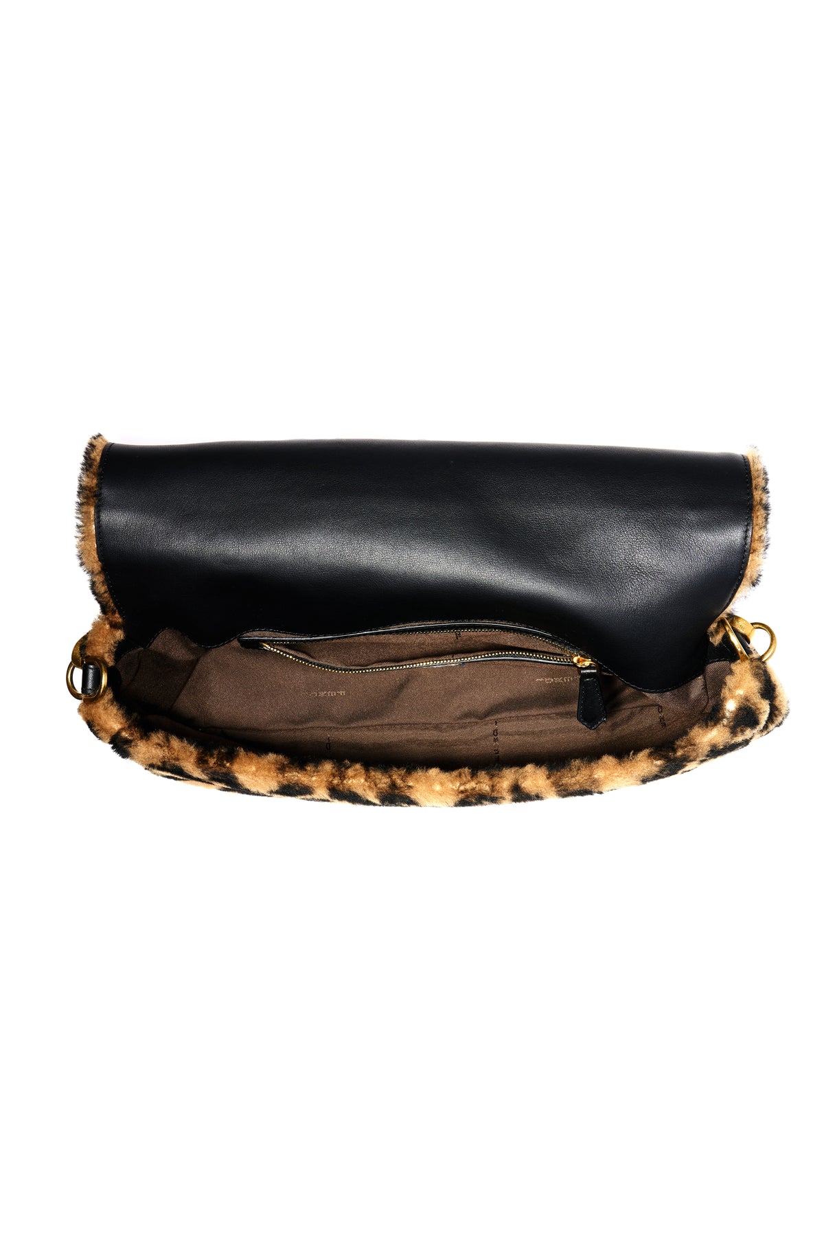 Fendi Large Zucca Shearling Fur Baguette