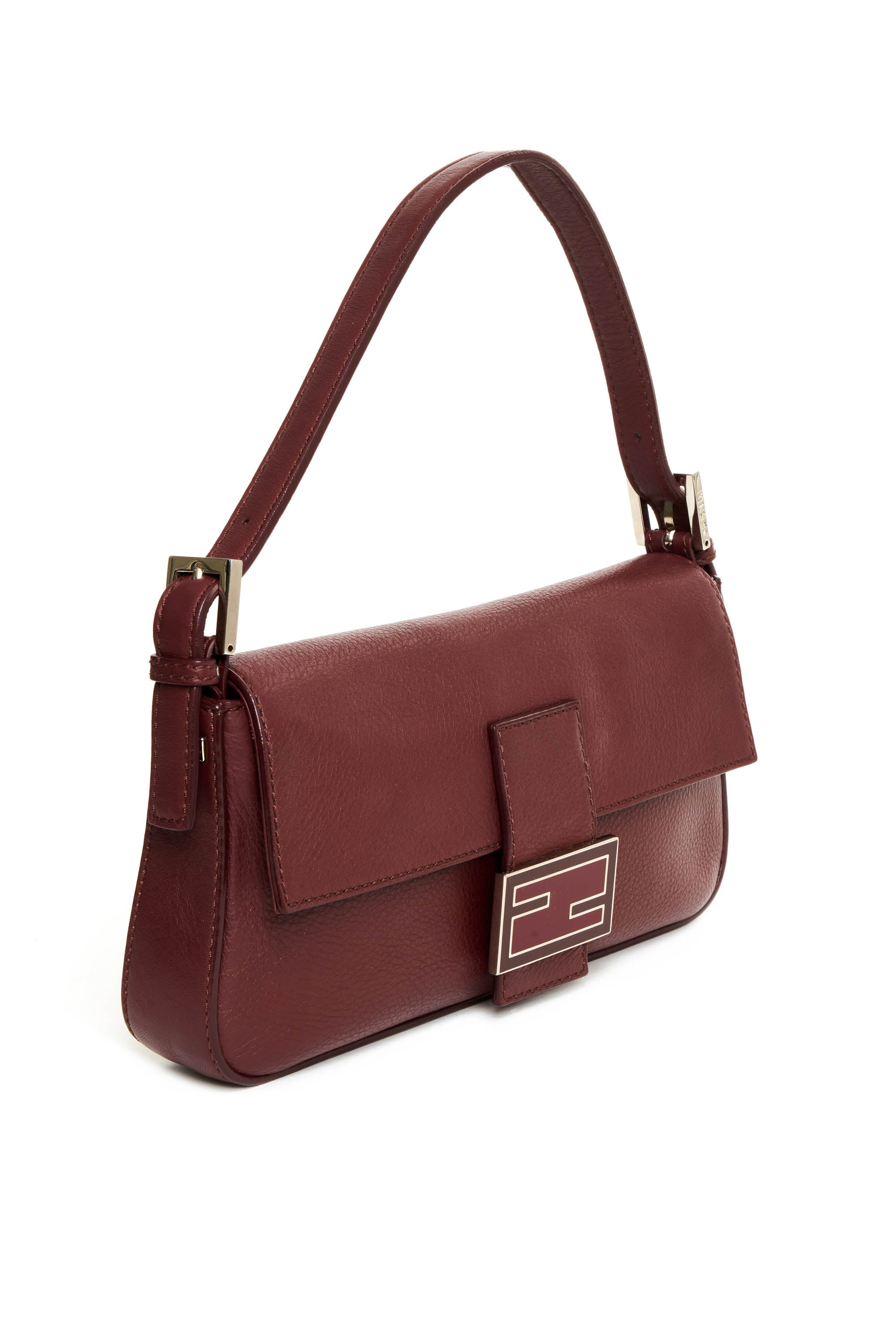 Fendi Baguette Maroon Purse Y2K