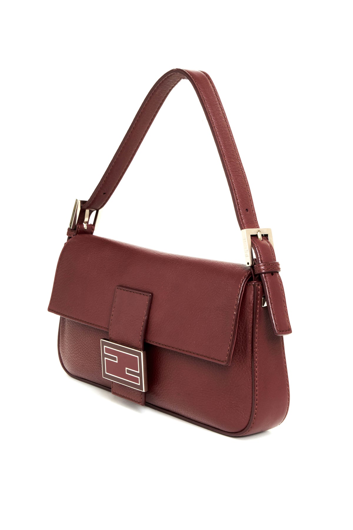 Fendi Baguette Maroon Purse Y2K