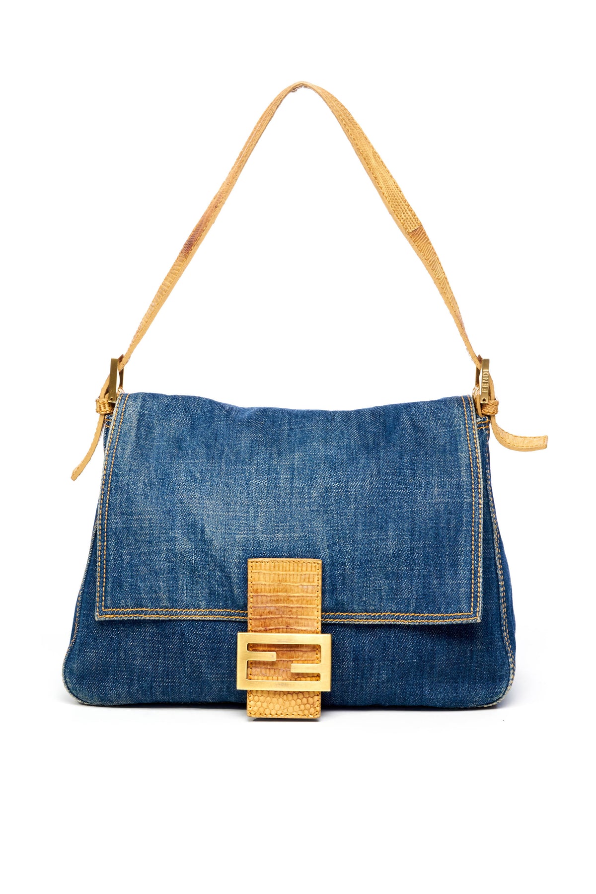 Fendi Denim Mama Baguette Purse