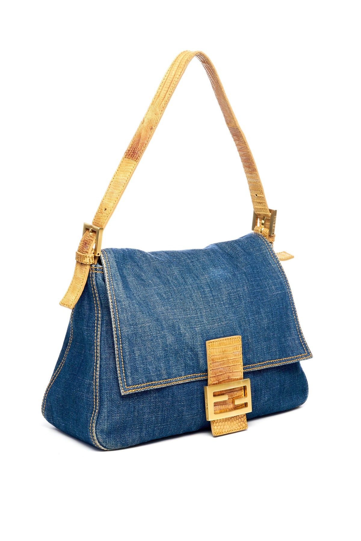 Fendi Denim Mama Baguette Purse