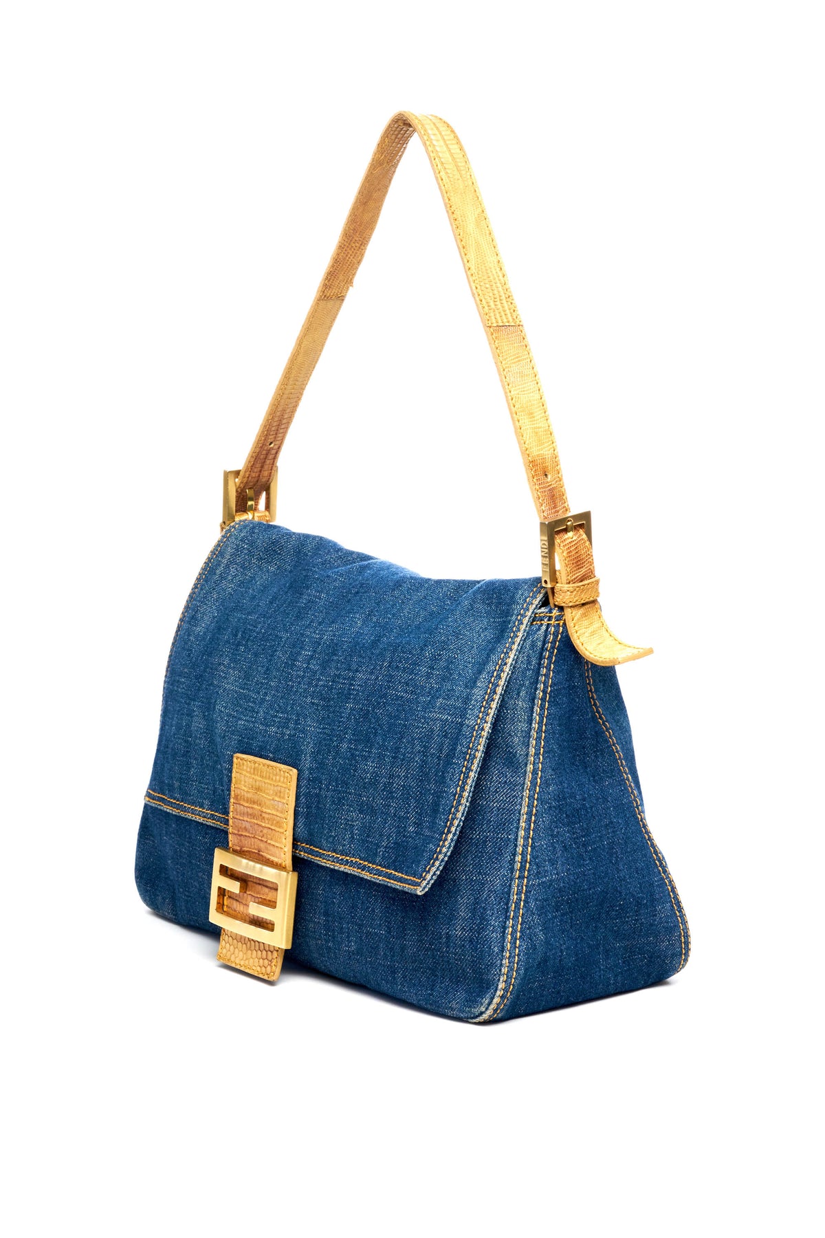 Fendi Denim Mama Baguette Purse